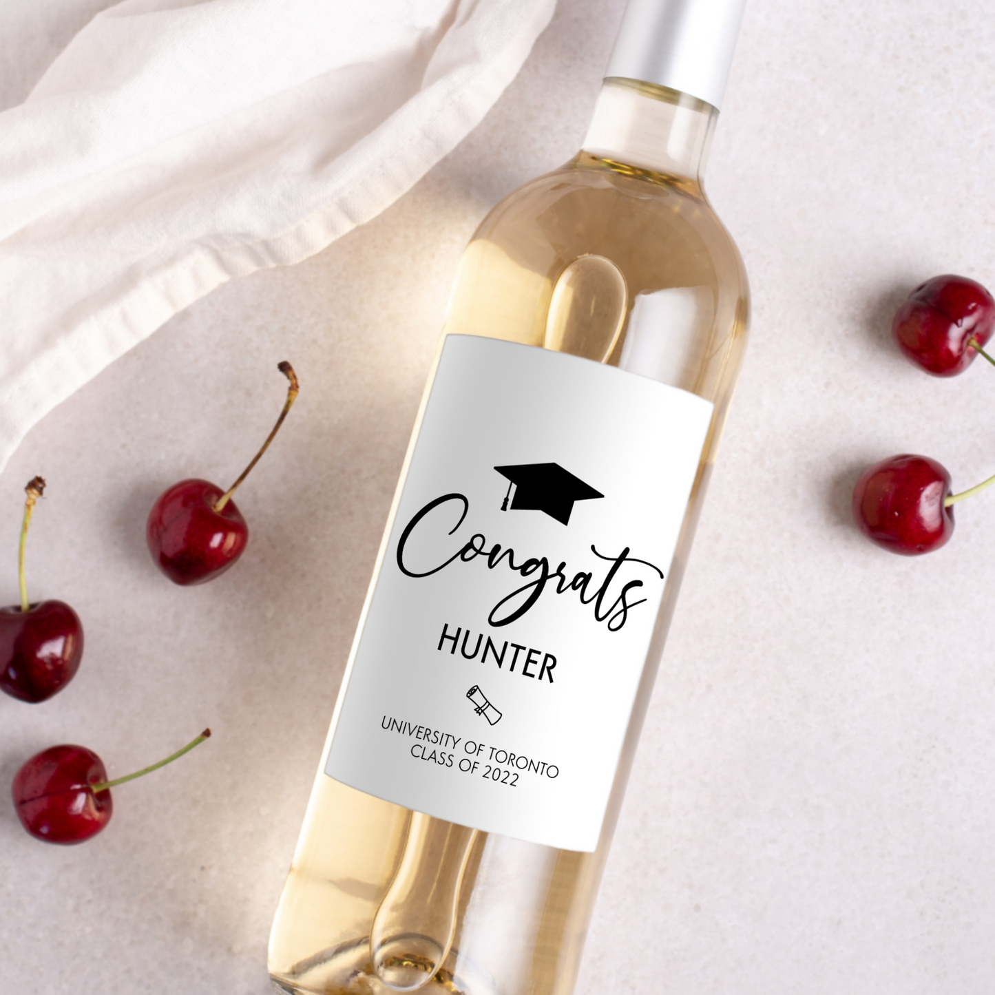 Congrats Graduation Wine Label