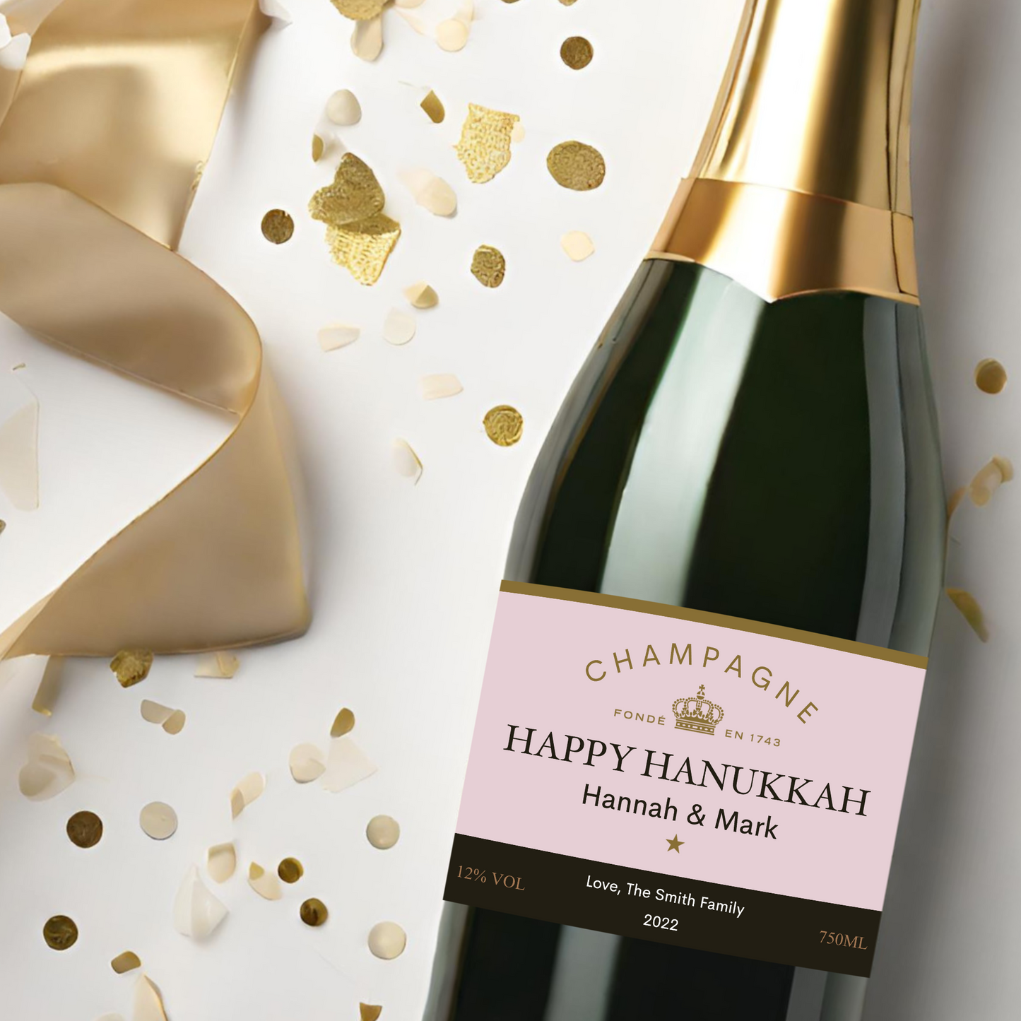 Moët Hanukkah Champagne Label