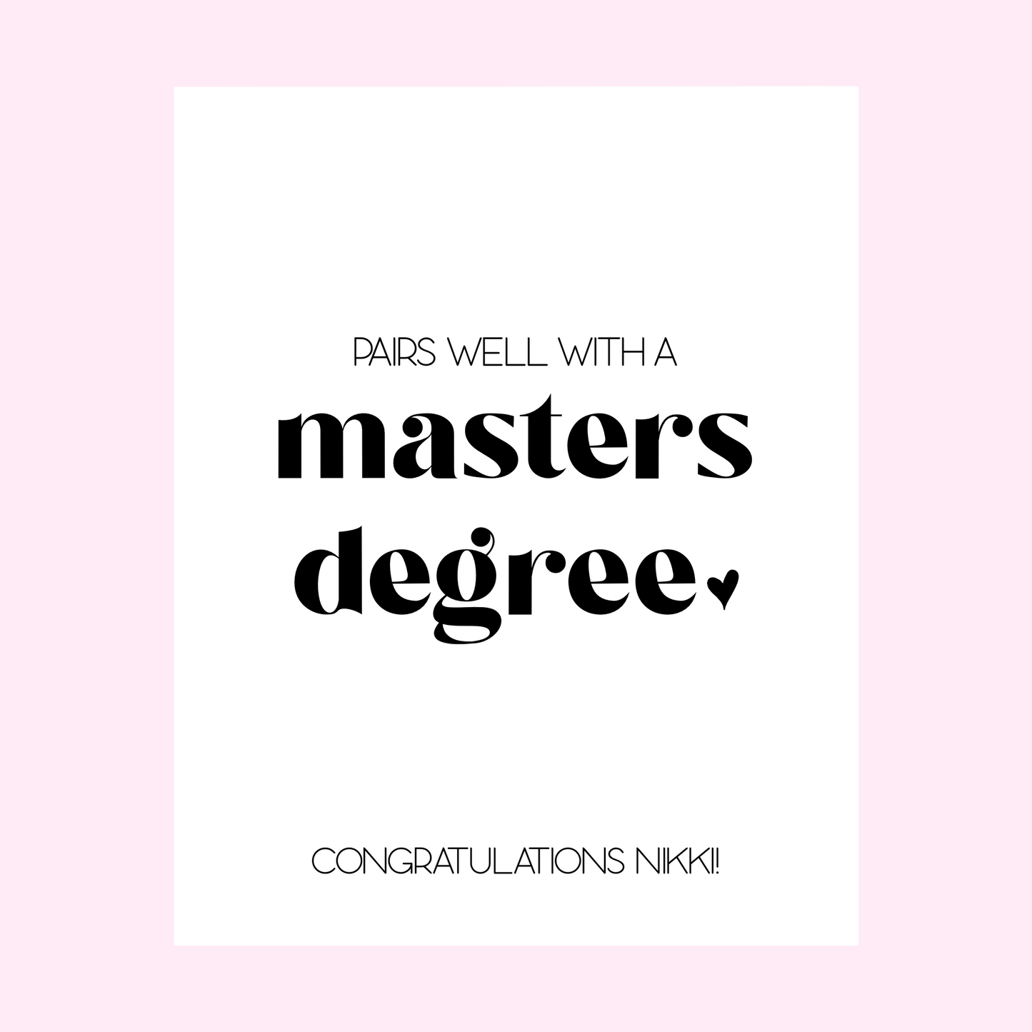 Paris Well With A Masters Degree Graduation Wine Label