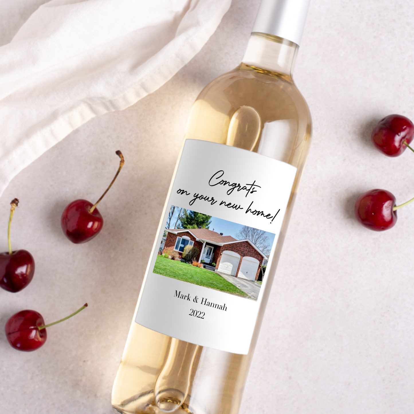 Congrats on the New Home Housewarming Wine Label