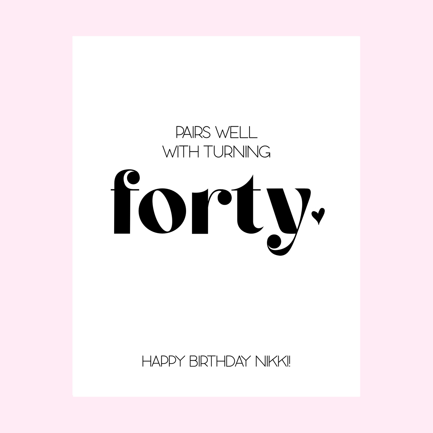 50th Birthday Wine Label