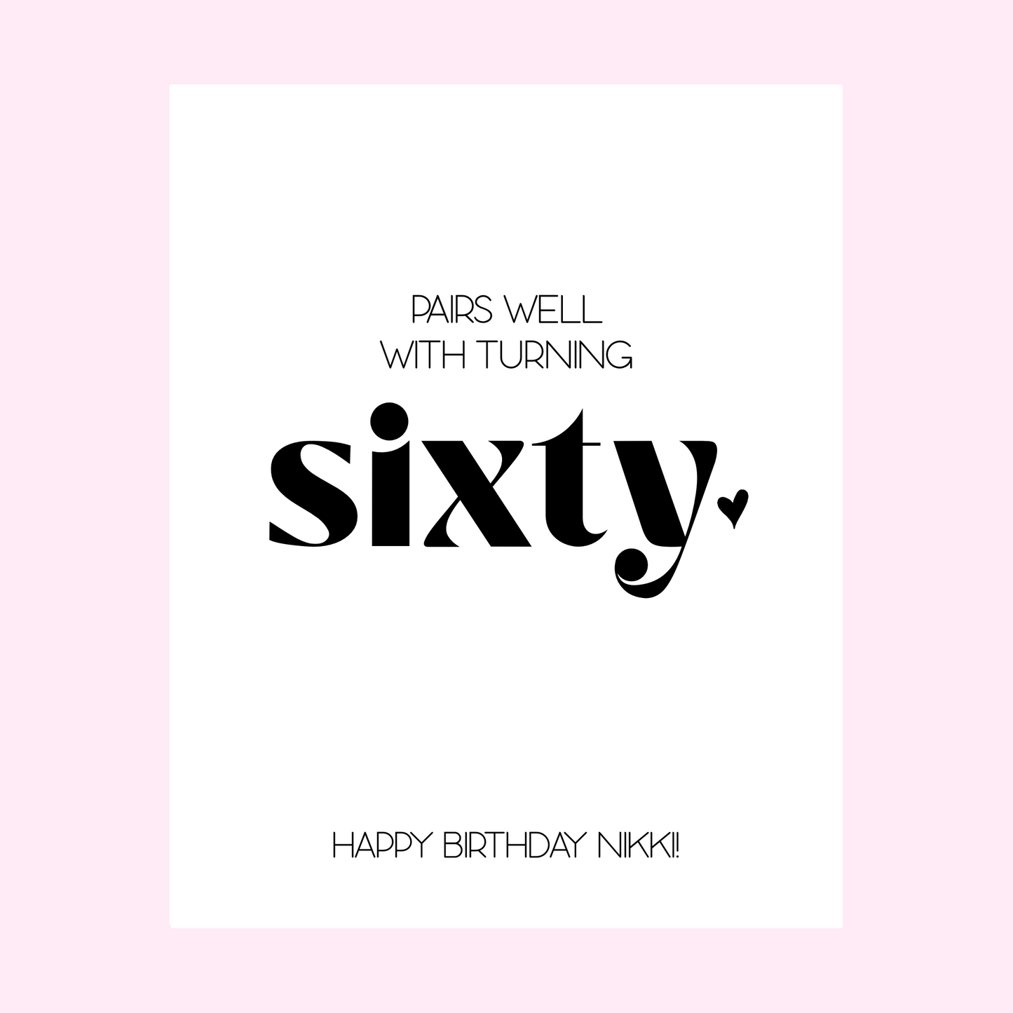 50th Birthday Wine Label