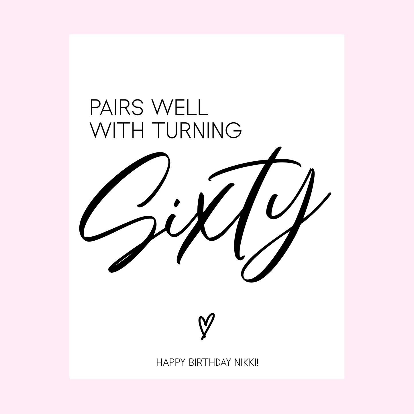 70th Birthday Wine Label