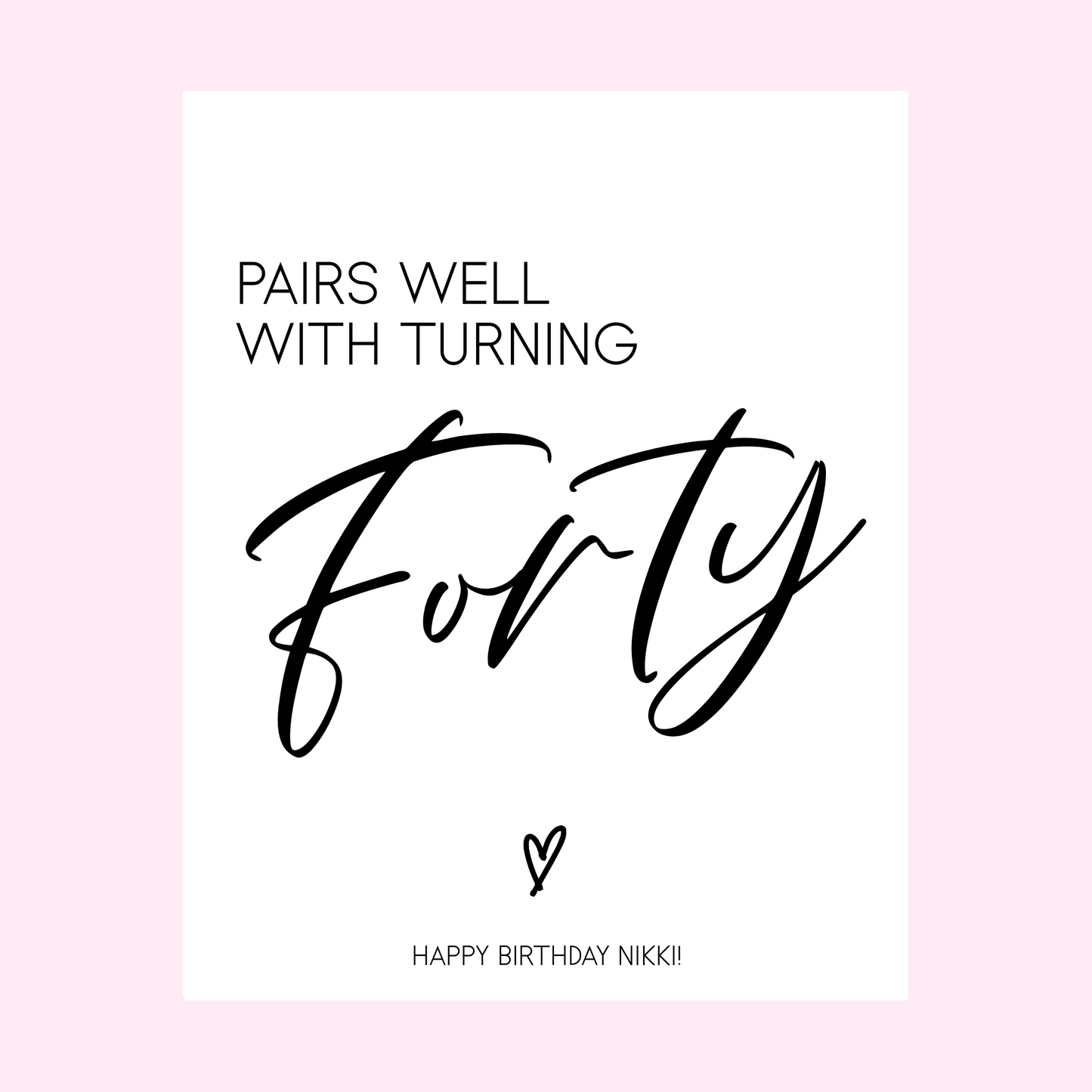 70th Birthday Wine Label