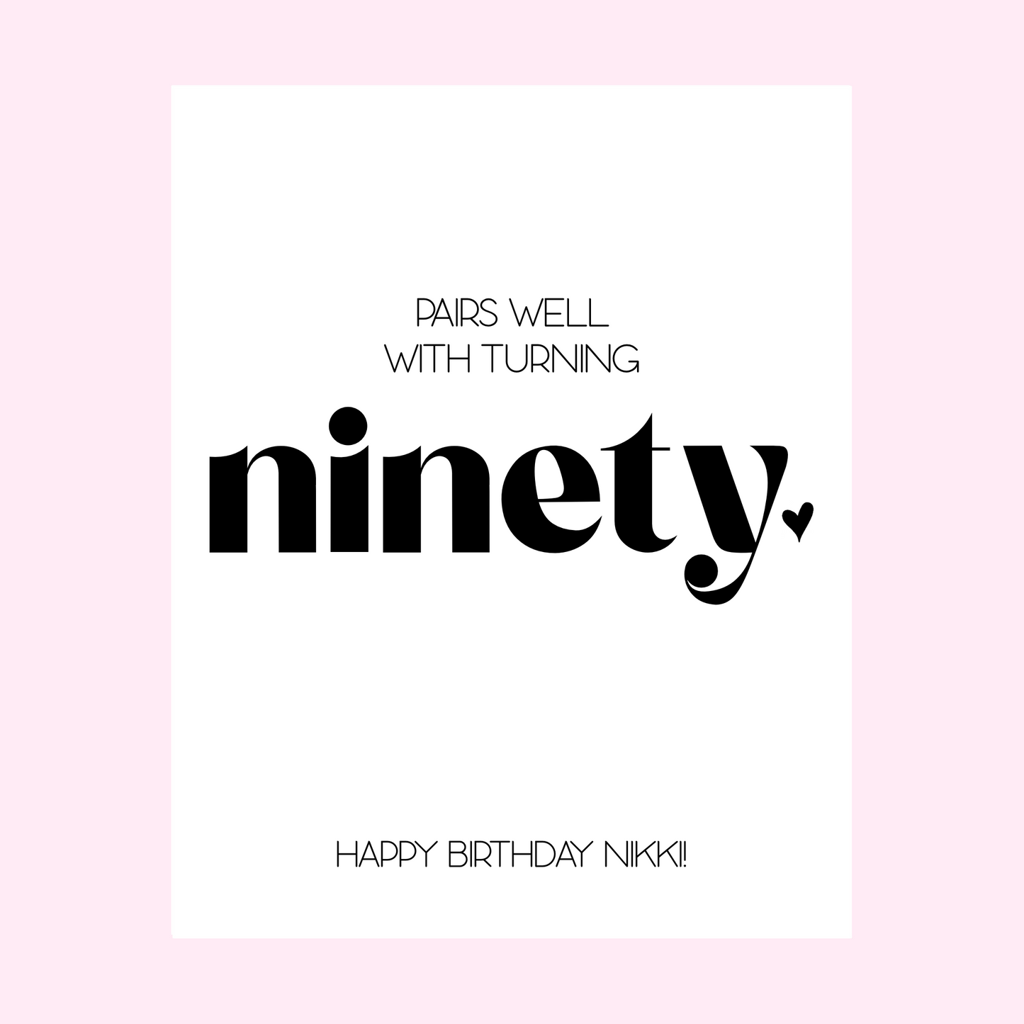 50th Birthday Wine Label