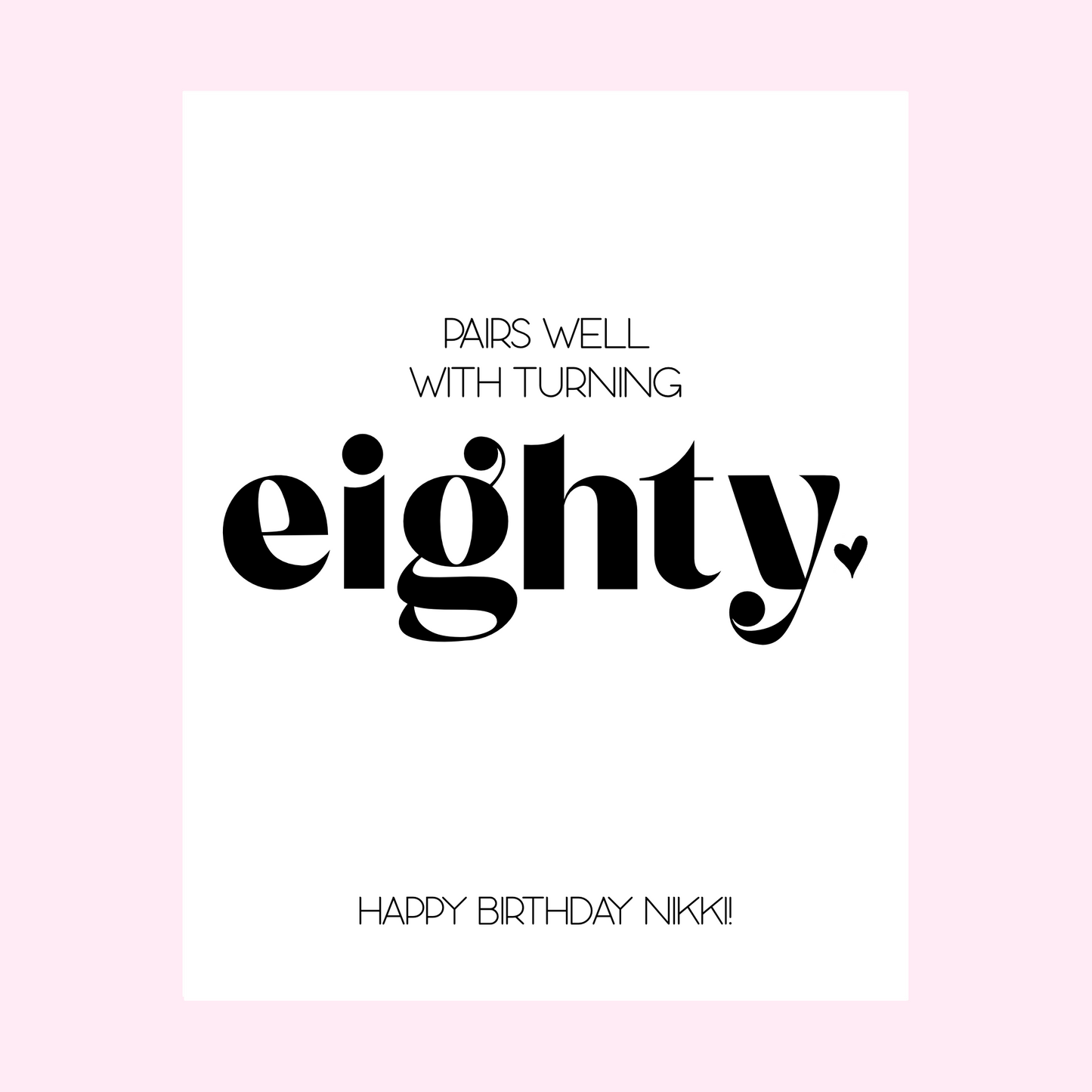 50th Birthday Wine Label