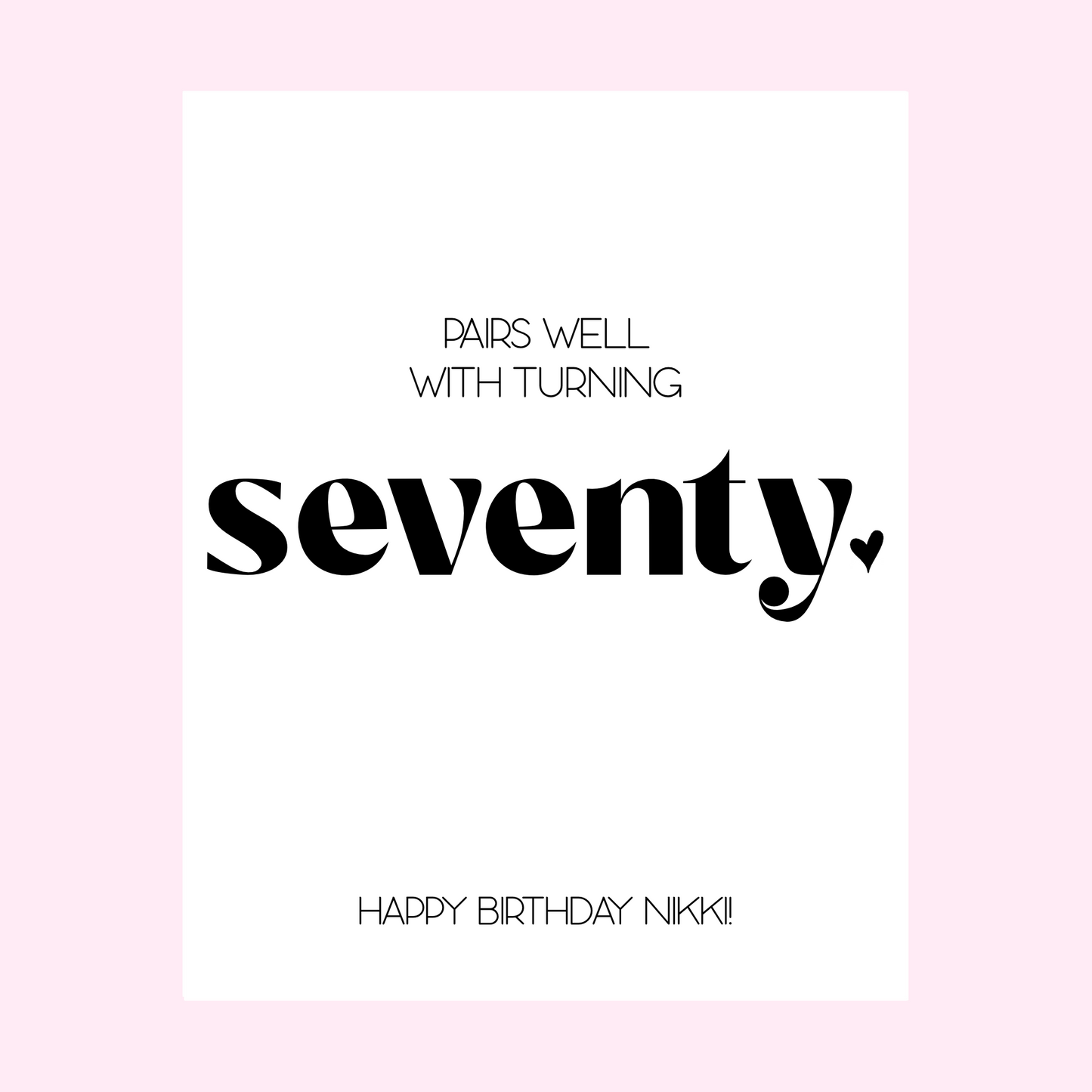 50th Birthday Wine Label