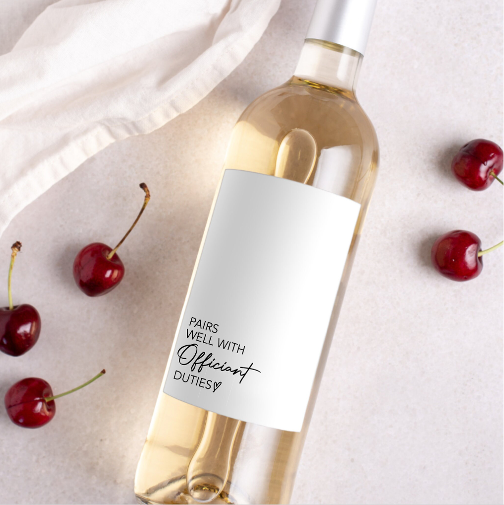 Officiant Gift Wine Label
