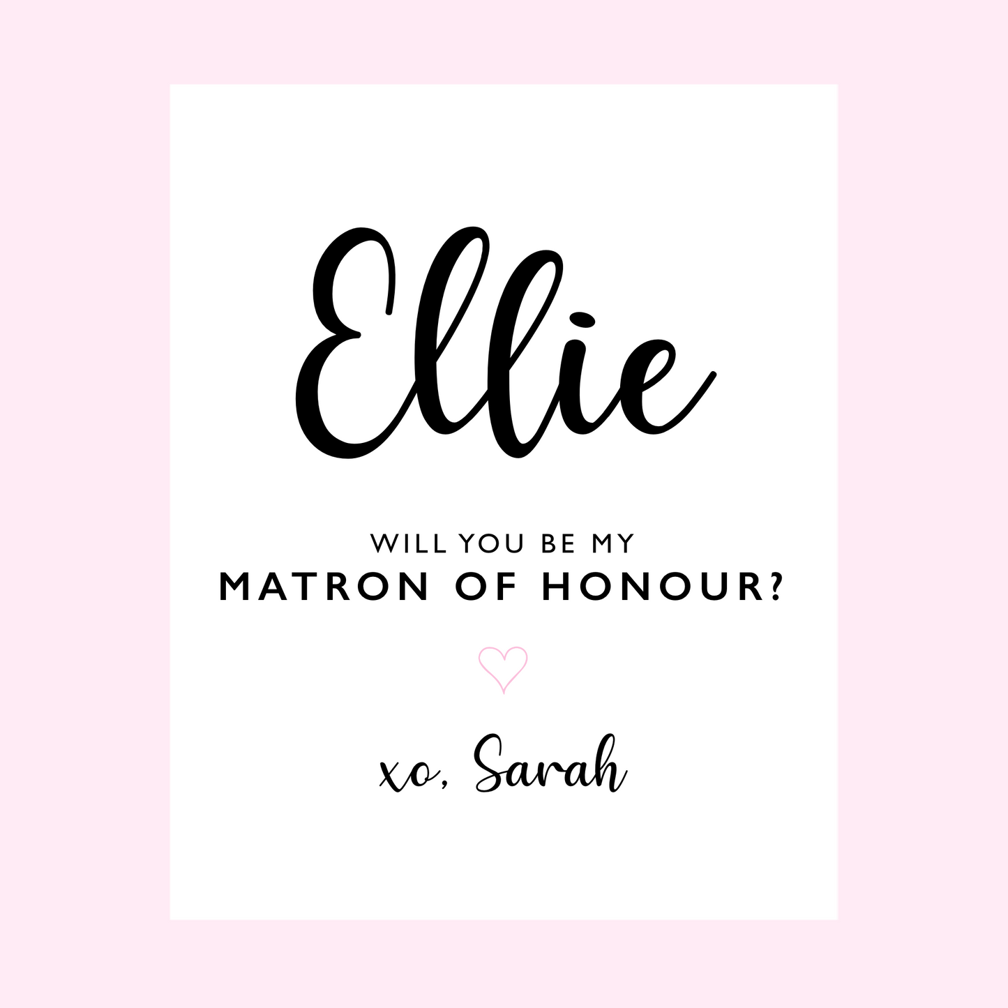 Will You Be My Bridesmaid Wine Label