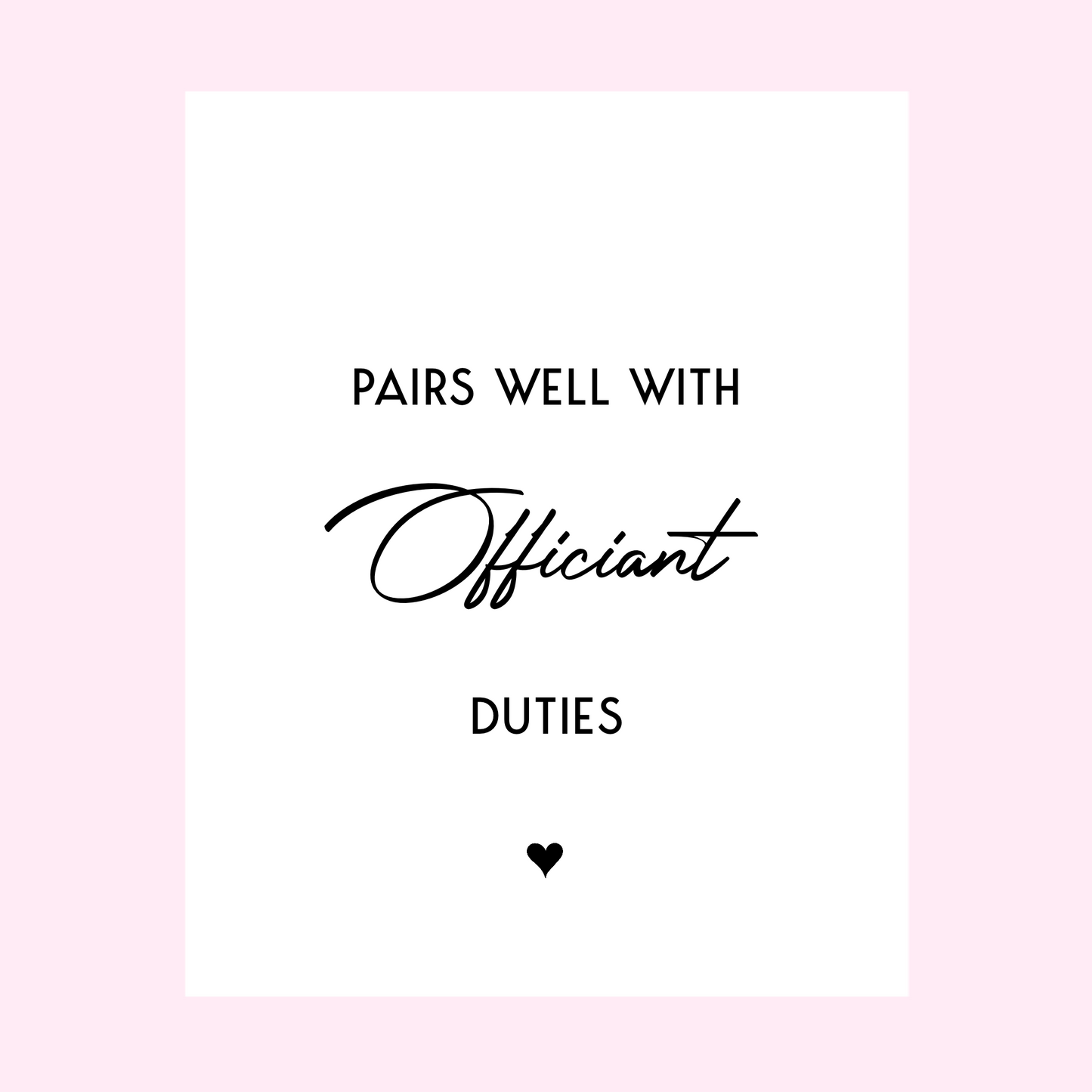 Officiant Gift Wine Label