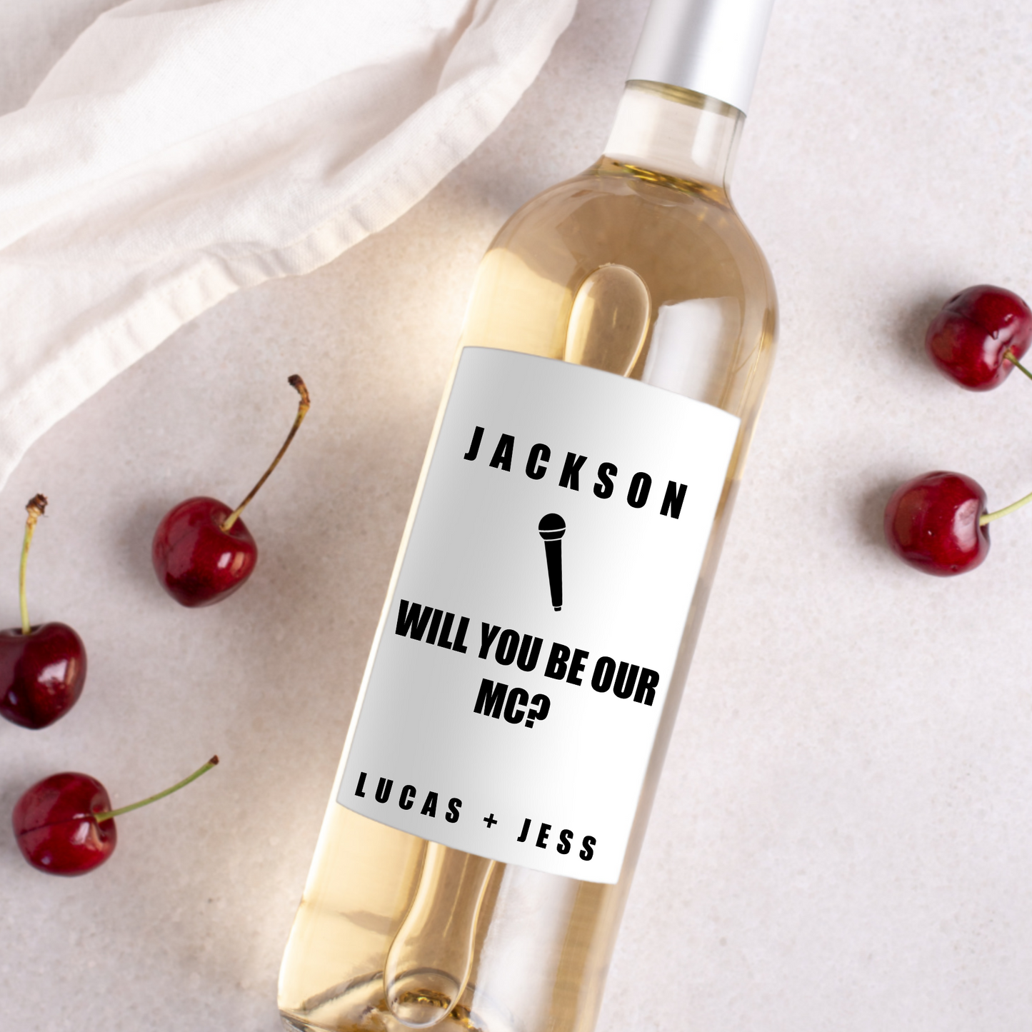 Master of Ceremonies MC Gift Wine Label