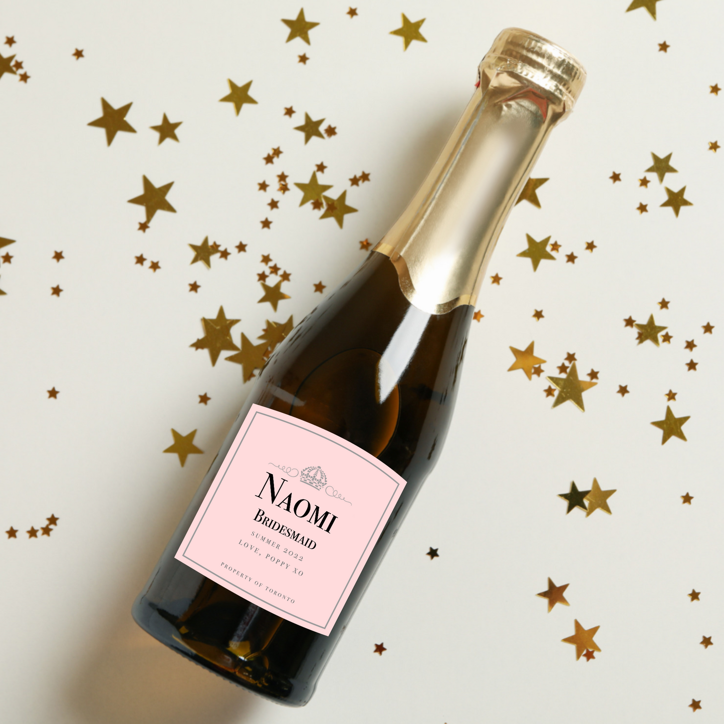 La Marca Pink Prosecco Bridesmaid Proposal Champagne Label