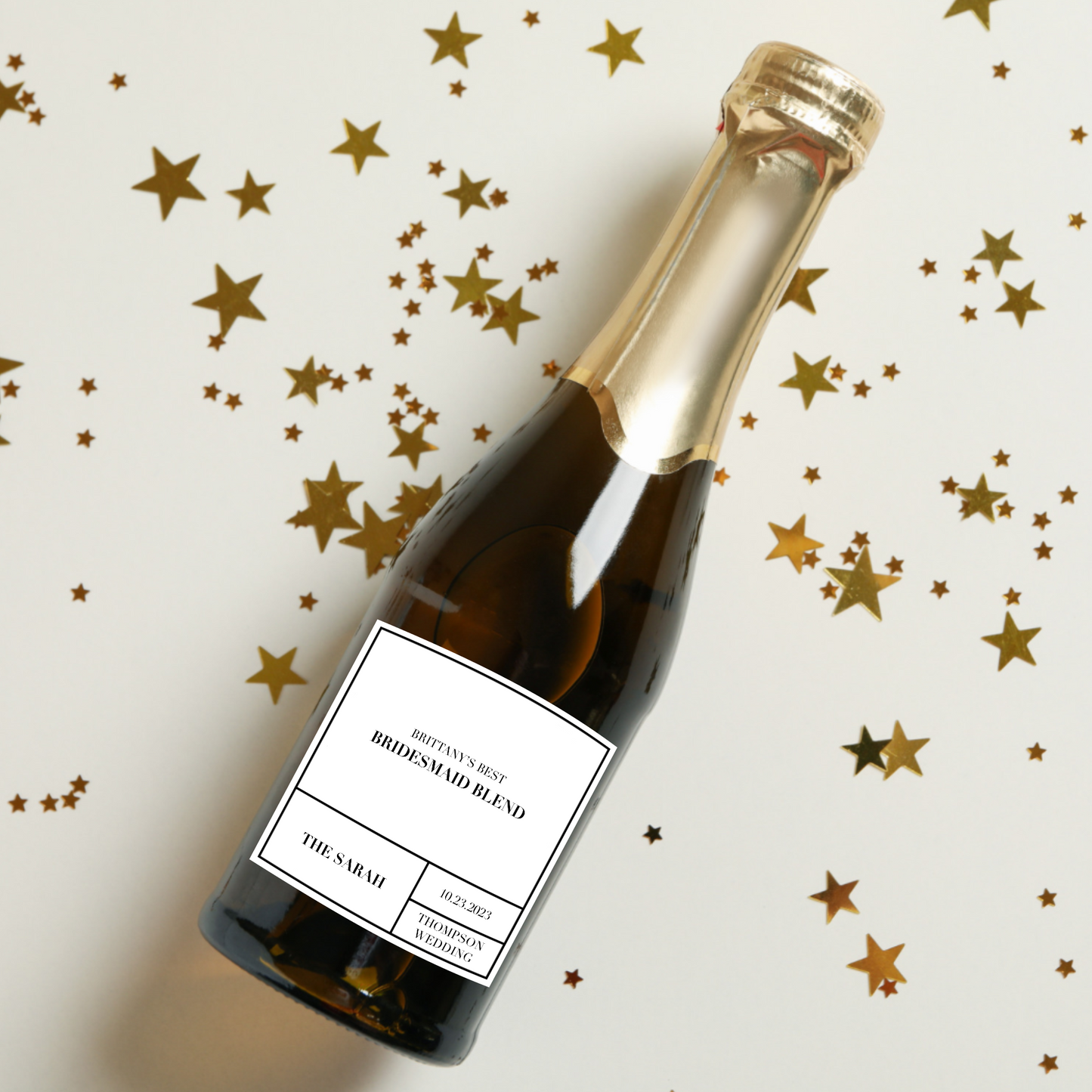 Maid of Honor Blend Bridesmaid Square Wine Labels