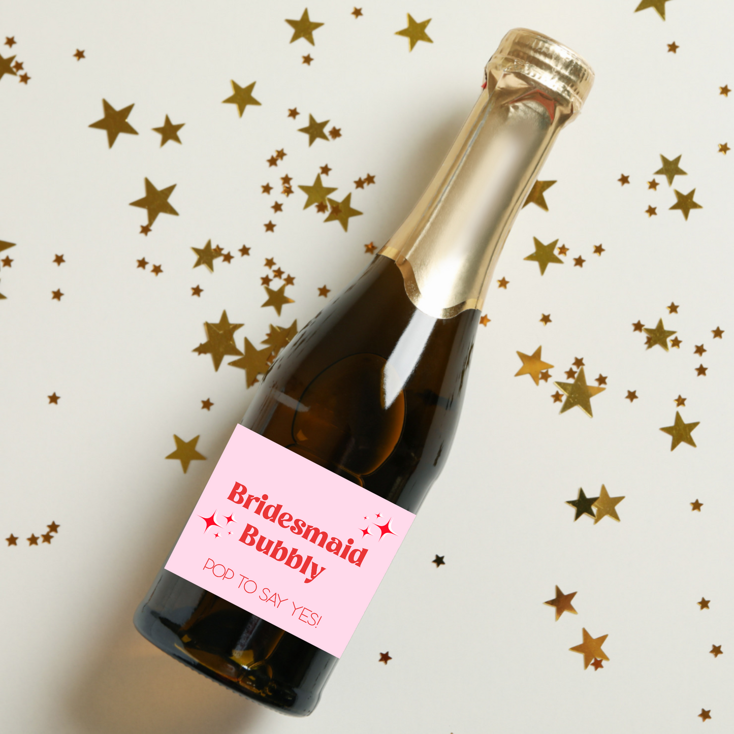 Maid of Honor Bubbly Champagne Label