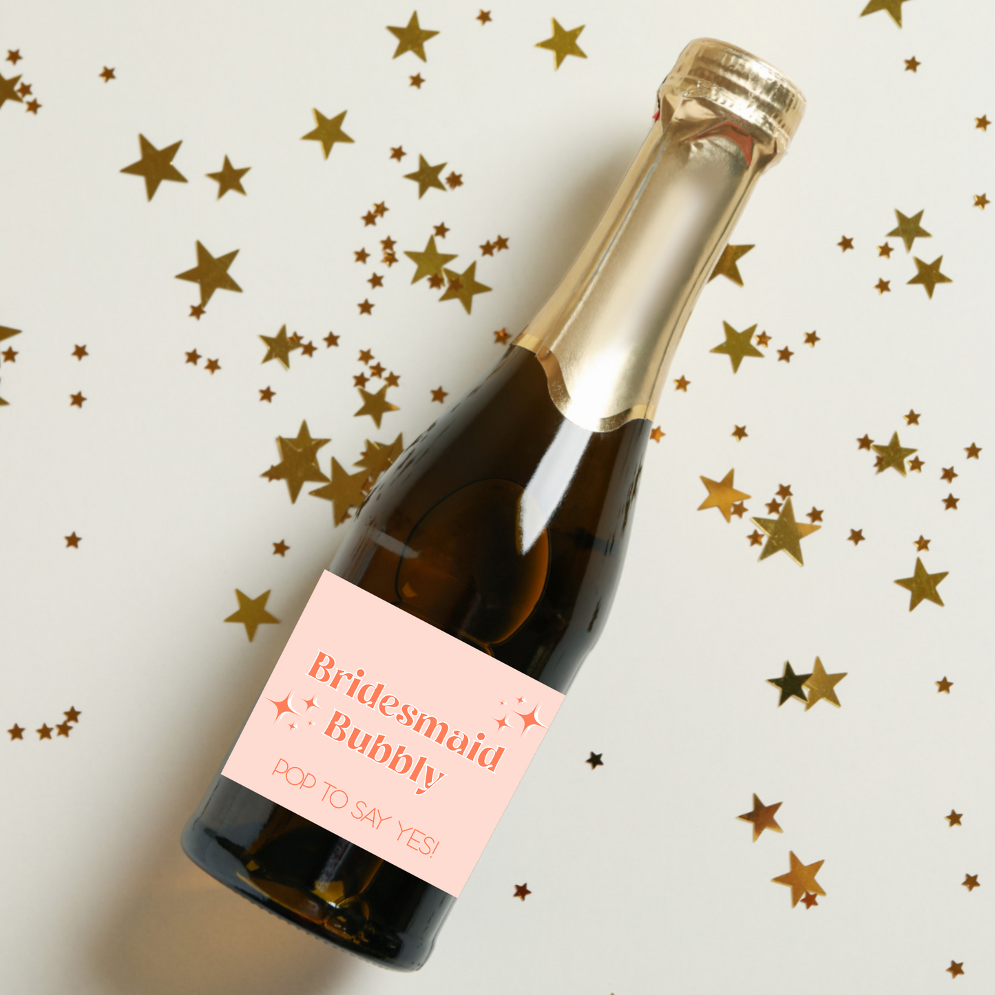 Maid of Honor Bubbly Champagne Label