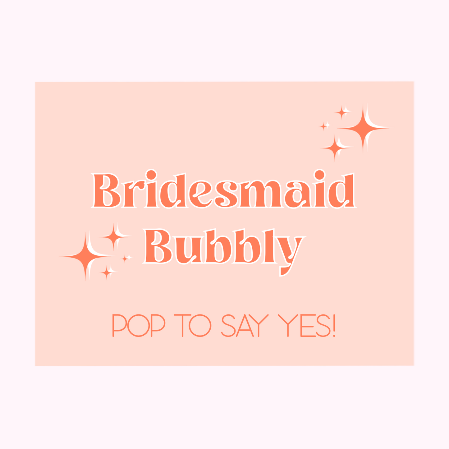 Maid of Honor Bubbly Champagne Label