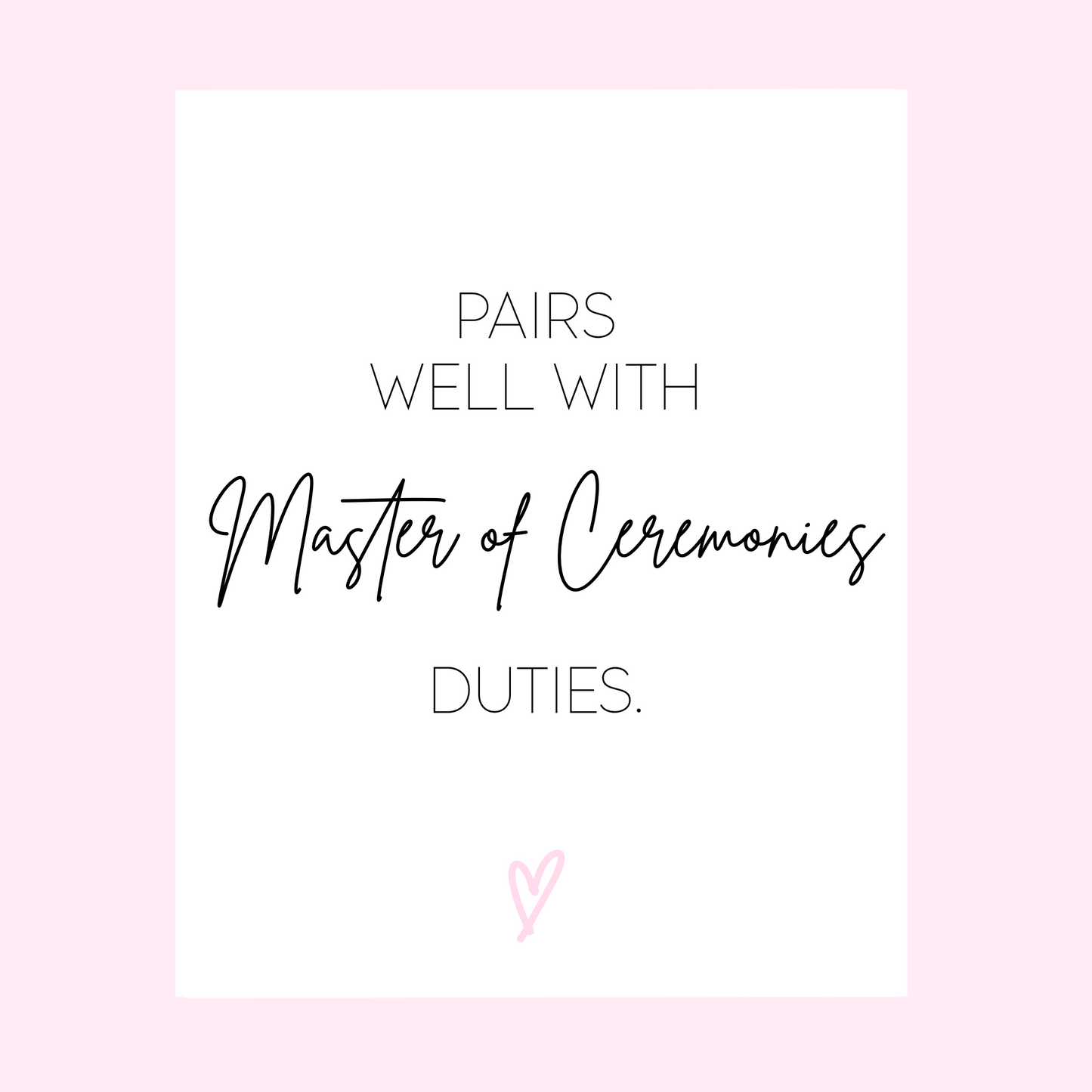 Master of Ceremonies MC Gift Wine Label