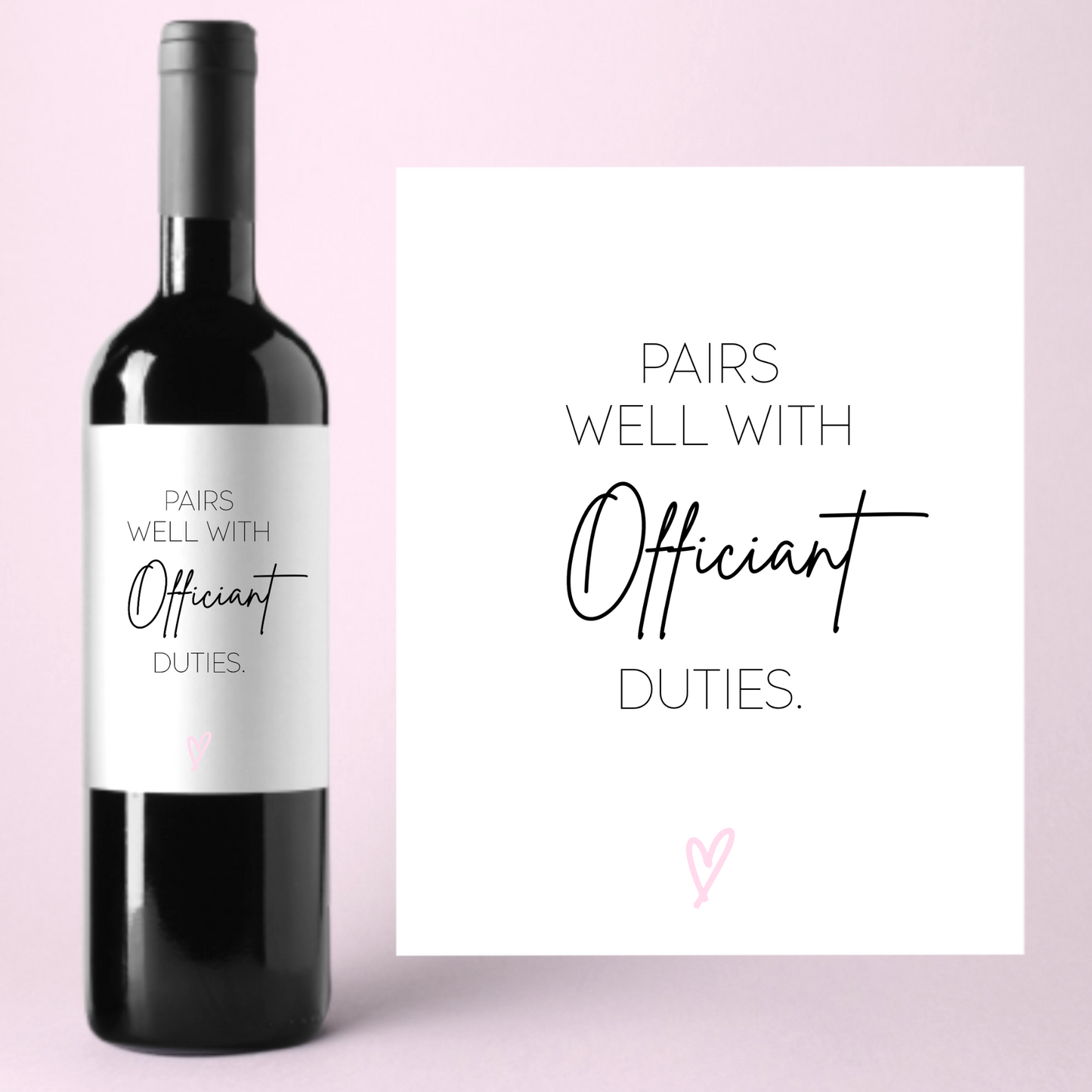 Officiant Gift Wine Label