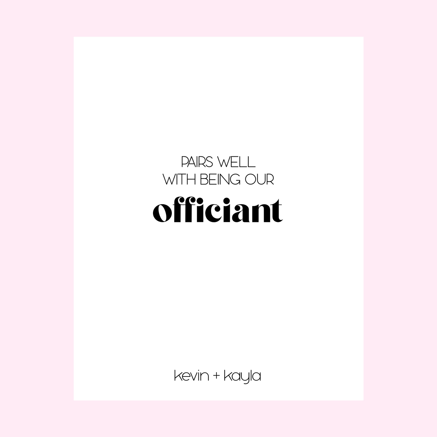 Officiant Gift Wine Label