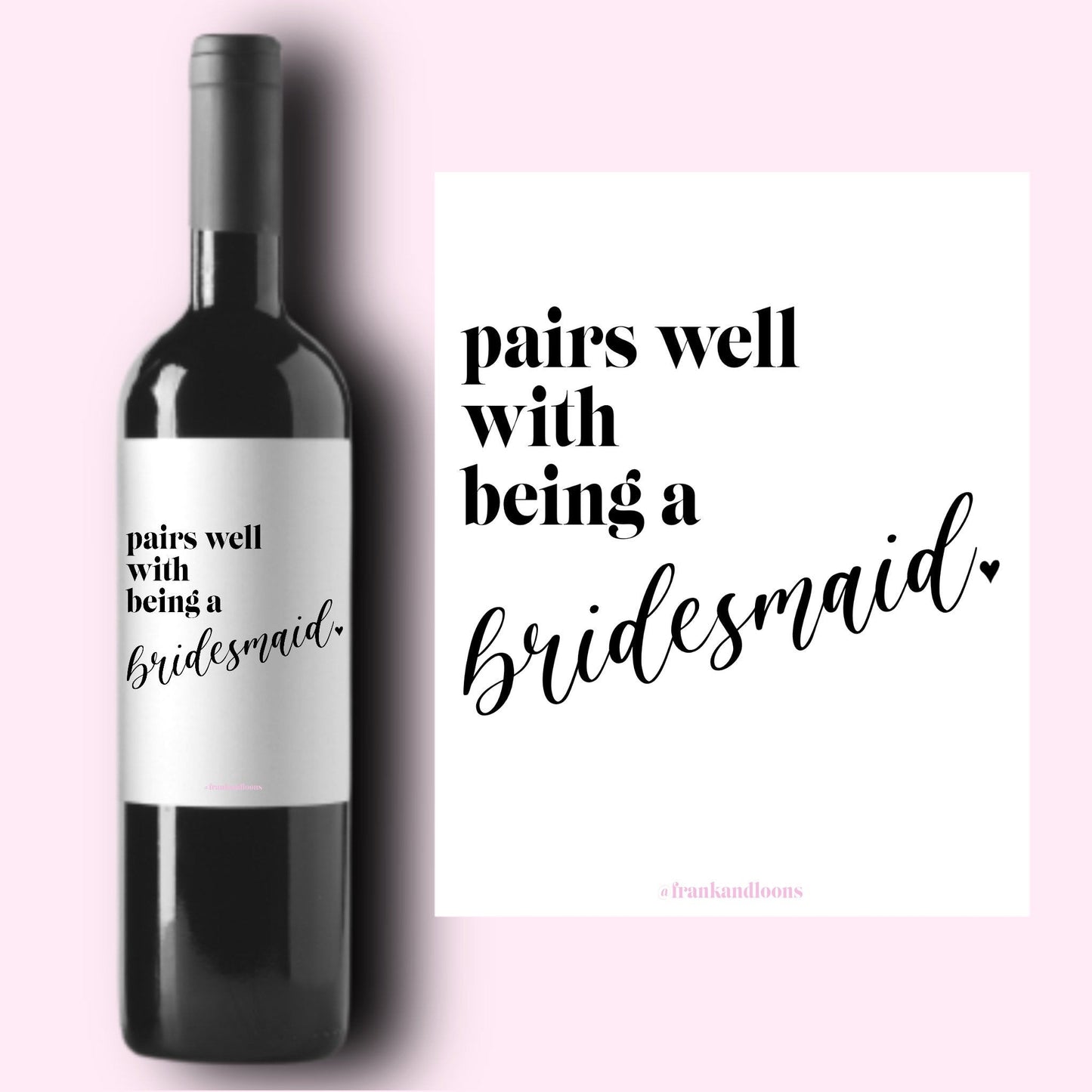 Bridesmaid Proposal Wine Labels | Maid of Honor Proposal | Will You Be My Bridesmaid | Bridesmaid Gift Box | Wedding Party Gifts |