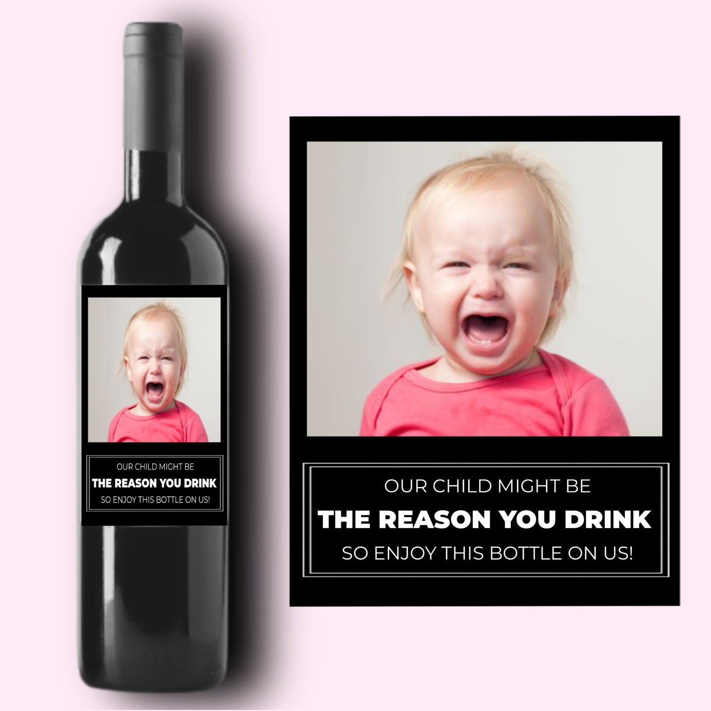 Teacher Gift Personalized Wine Labels | My Child May Be The Reason You Drink | Grandparents | End of Year Gift | Preschool Christmas Gift |
