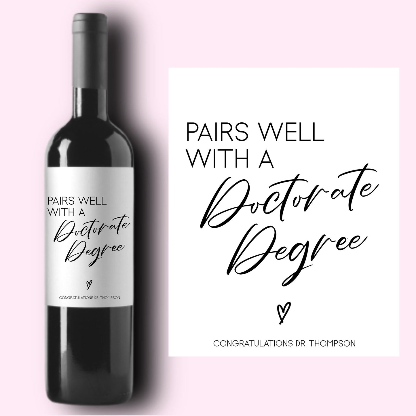 Graduation Gift Wine Labels | Grad Gift | New Grad Gift for Her | Grad Gift For Him | Graduate Gift | Funny Congratulations Wine Label |