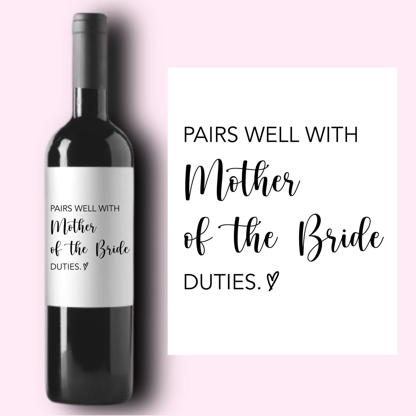 Pairs Well With Mother of the Bride Duties | Mother of the Bride Gift | Mother of the Groom Gift | Bridesmaid Duties | Thank You |