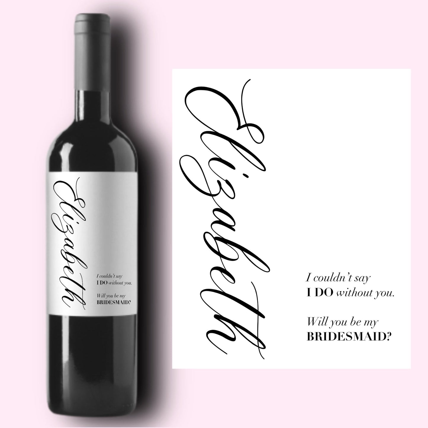 Bridesmaid Proposal Wine Labels | Personalized Maid of Honour | Will You Be My Bridesmaid Gift | Wedding Party Gifts |