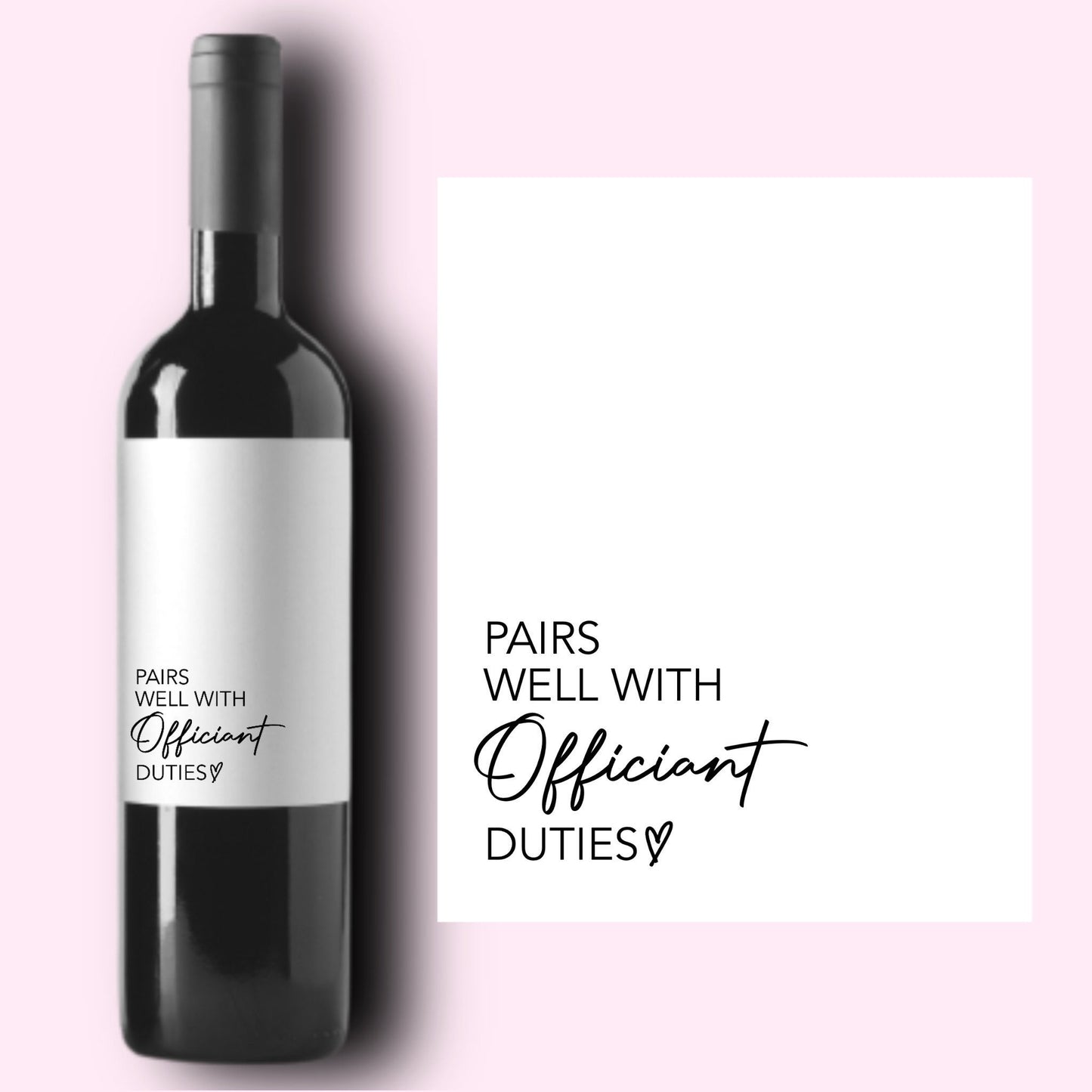 Officiant Gift Idea | Officiant Proposal | Officiant Wine Label | Gift for Wedding Officiant | Pastor Gift | Ordained Minister |