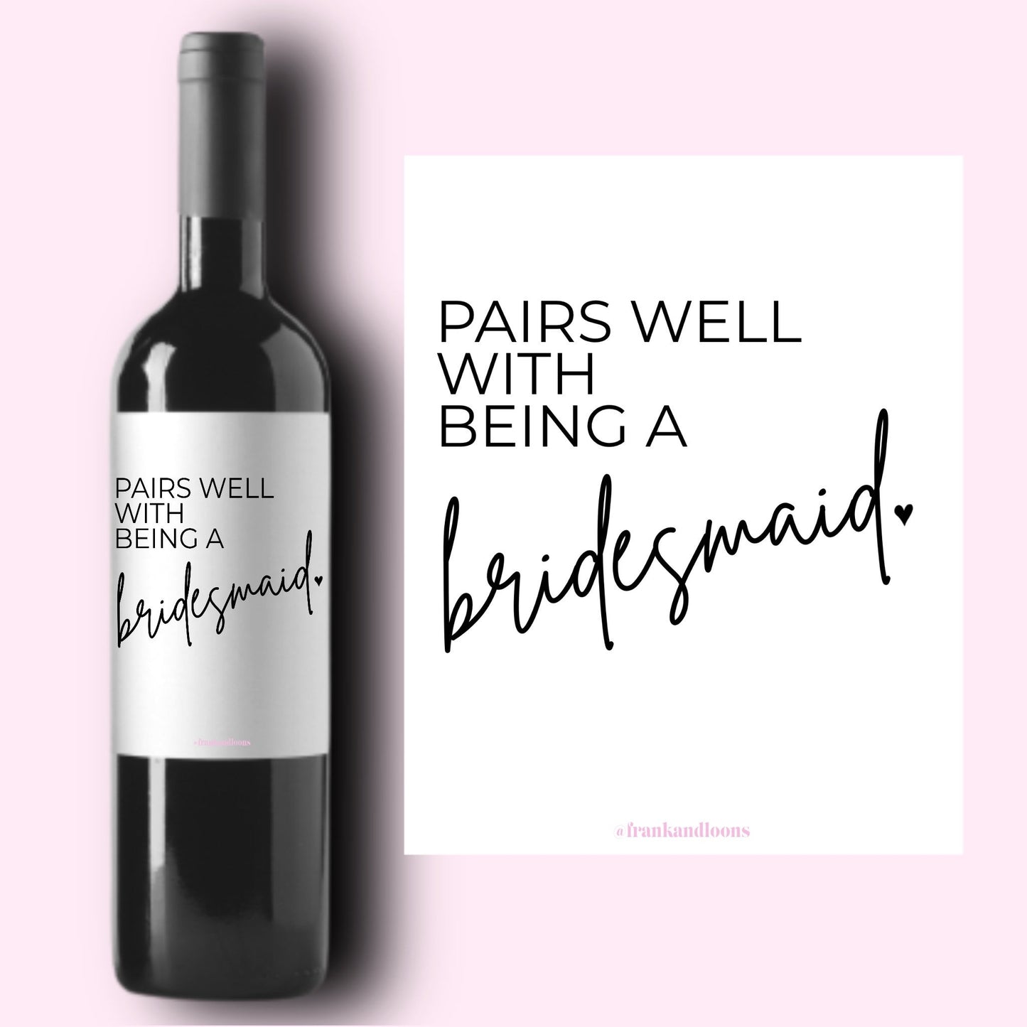 Bridesmaid Proposal Wine Label | Maid of Honor Proposal | Will you be my Bridesmaid | Bridesmaid Gift Box | Candle | Mini Champagne |