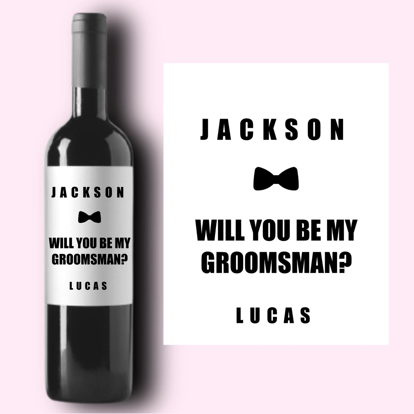 Groomsman Proposal Wine Label | Beer Label | Booze Label | Best Man Proposal | Groomsman Gift | Best Man Gift | Wedding Party Gift Bag Box |