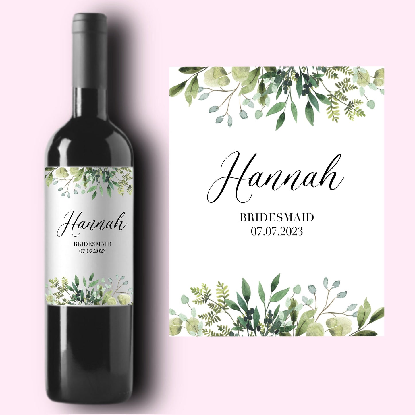 Bridesmaid Gifts | Bridesmaid Proposal | Will You Be My Bridesmaid Wine Label | Bridesmaid Card | Bridesmaid Box | Custom Bridesmaid Gift |