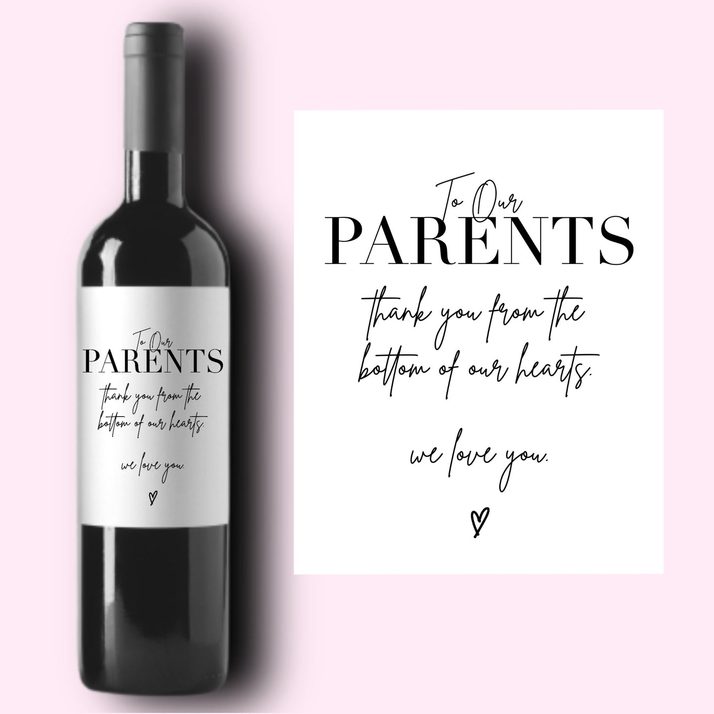 Gift for Parents on Wedding Day | Thank You Parents on Wedding Day | Wedding Day Gift for Parents | Gift for Parents of Bride and Groom |