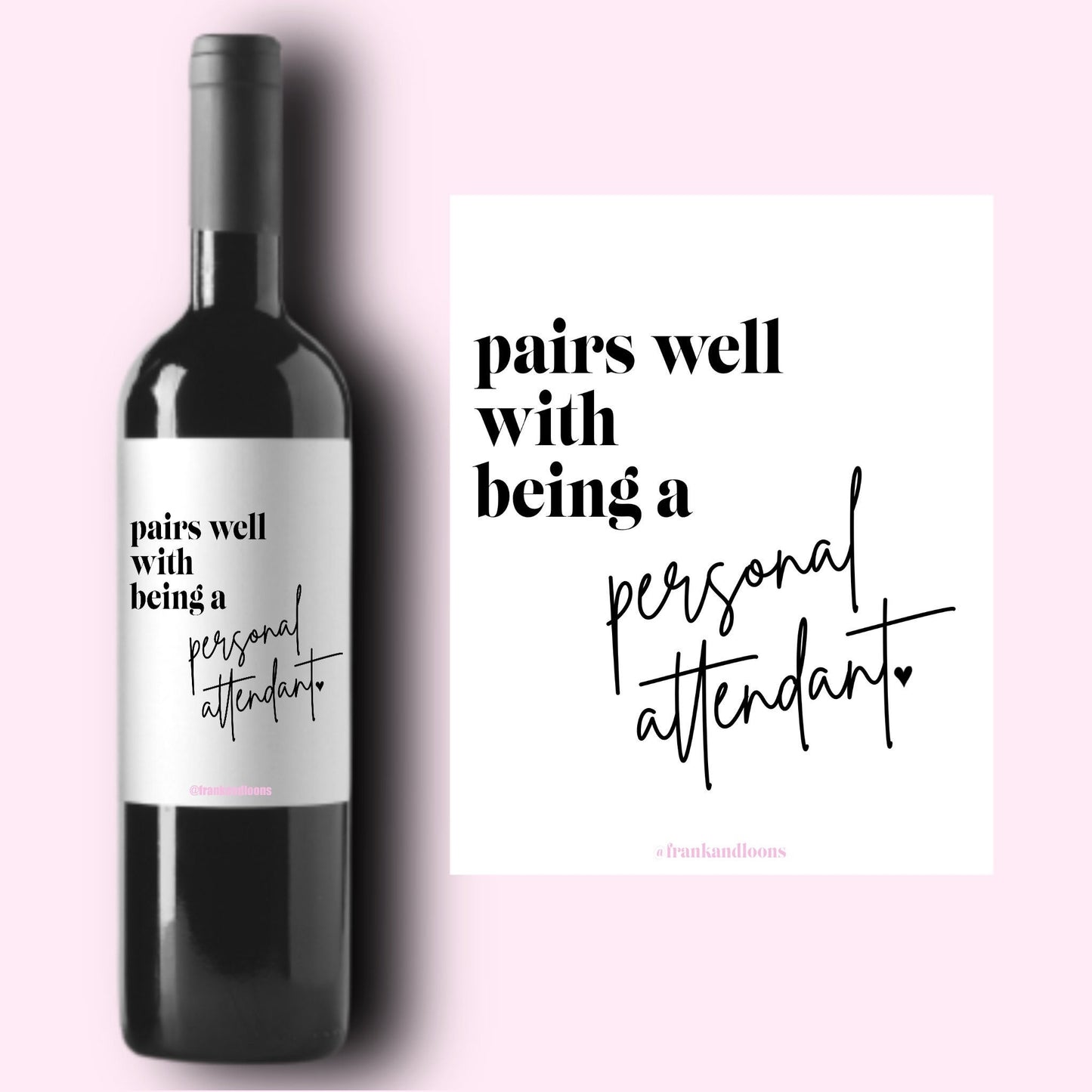 Personal Attendant Proposal Wine Labels | Bridesmaid Proposal | Will You Be My Bridesmaid | Bridesmaid Gift Box | Personal Attendant Gifts |