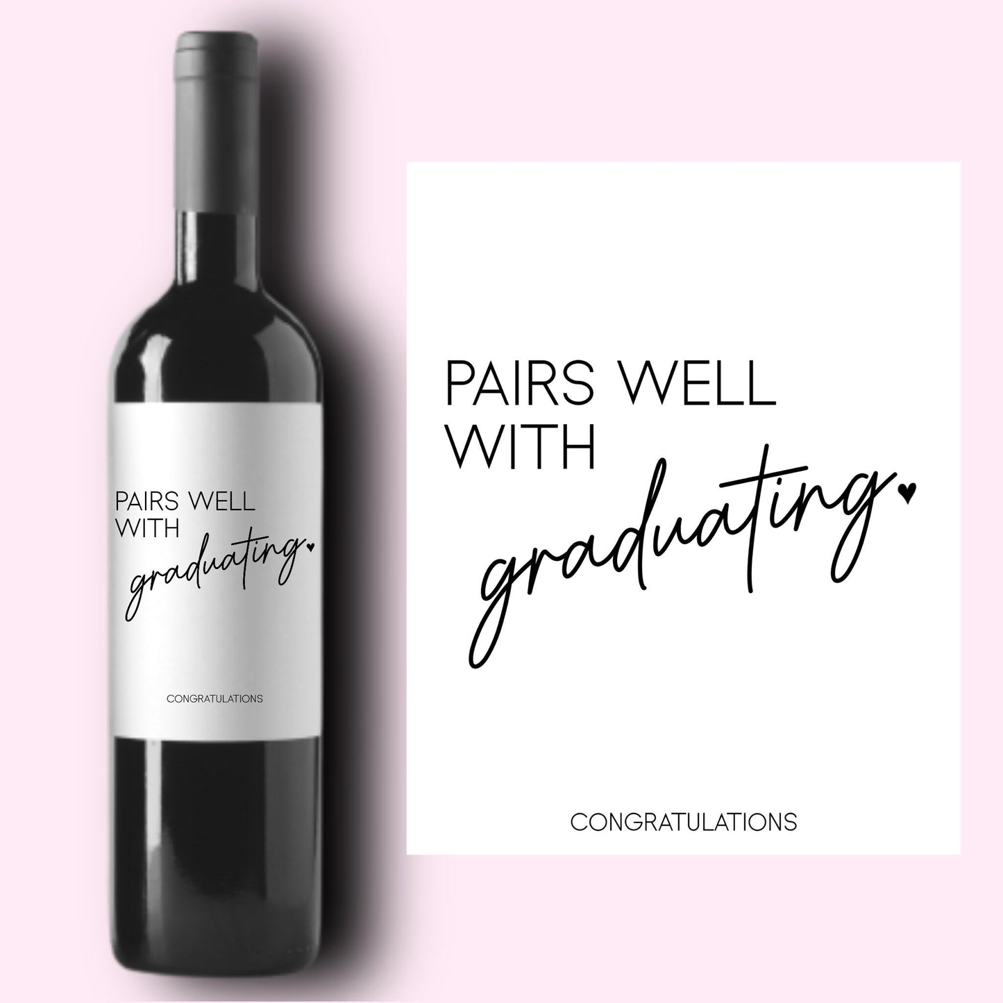 Graduation Gift Wine Labels | Grad Gift | New Grad Gift for Her | Grad Gift For Him | Graduate Gift | Funny Congratulations Wine Label |