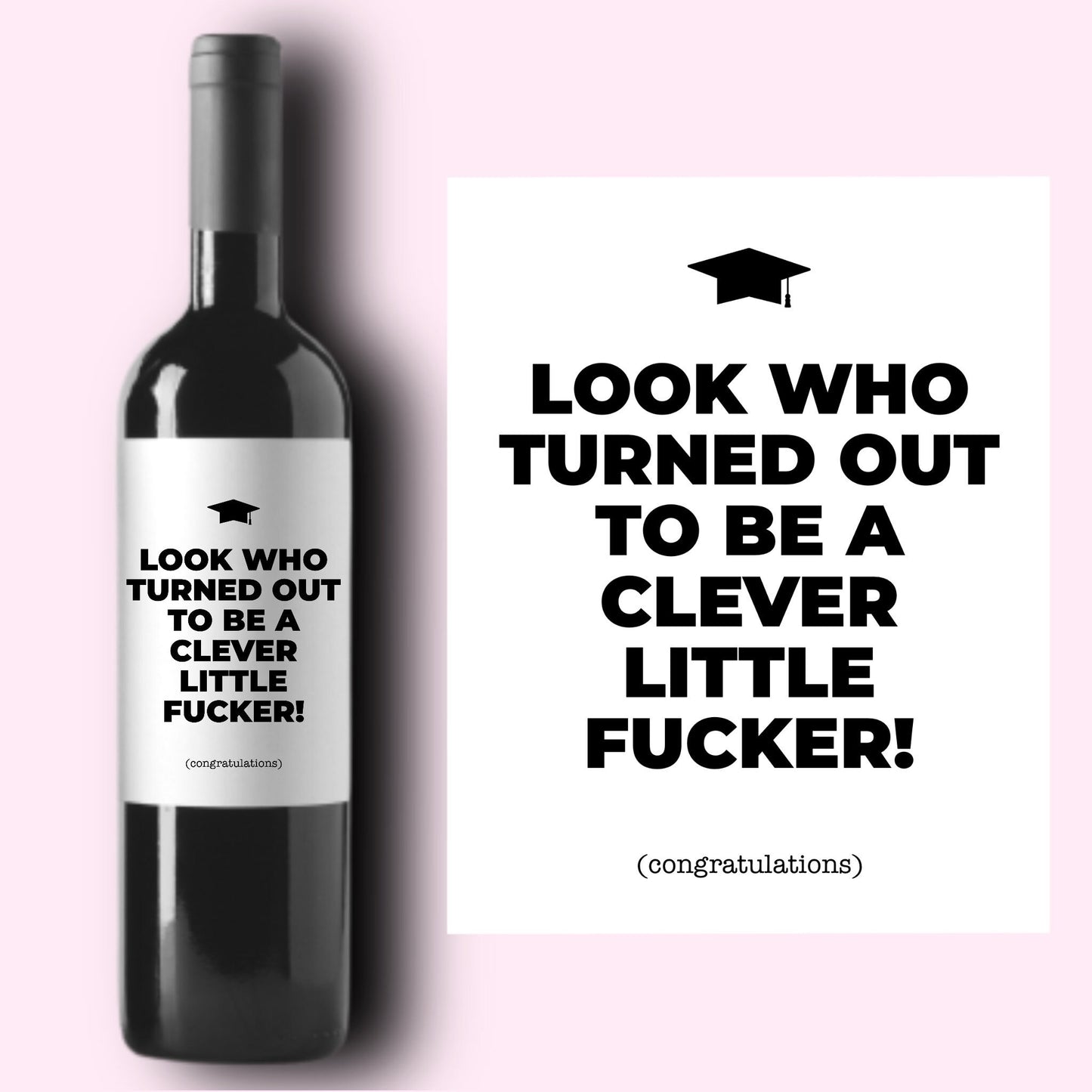 Graduation Gift Wine Labels | Grad Gift | New Grad Gift for Her | Grad Gift For Him | Graduate Gift | Funny Congratulations Wine Label |