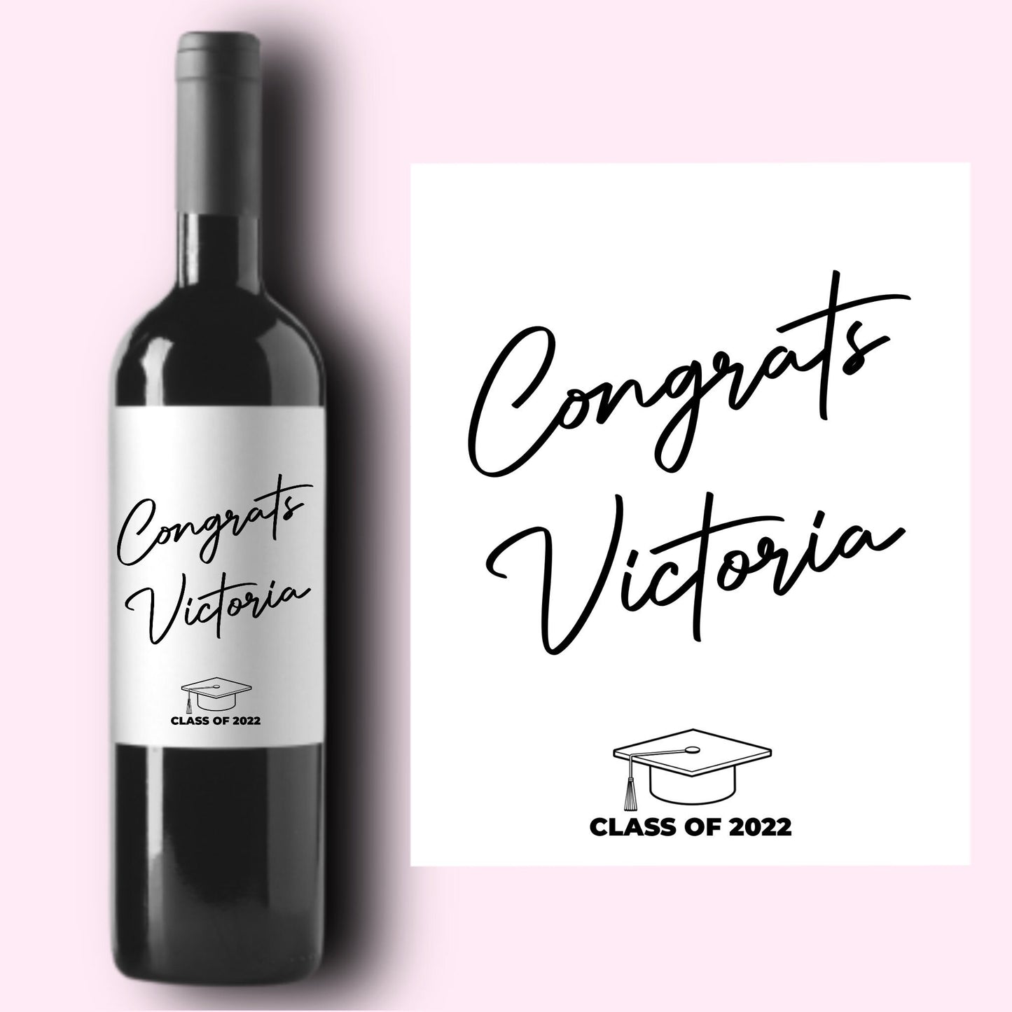 Graduation Gift Wine Labels | Graduating Gift | New Grad Gift for Her | Graduate Gift | One Degree Hotter | Congratulations Gift |