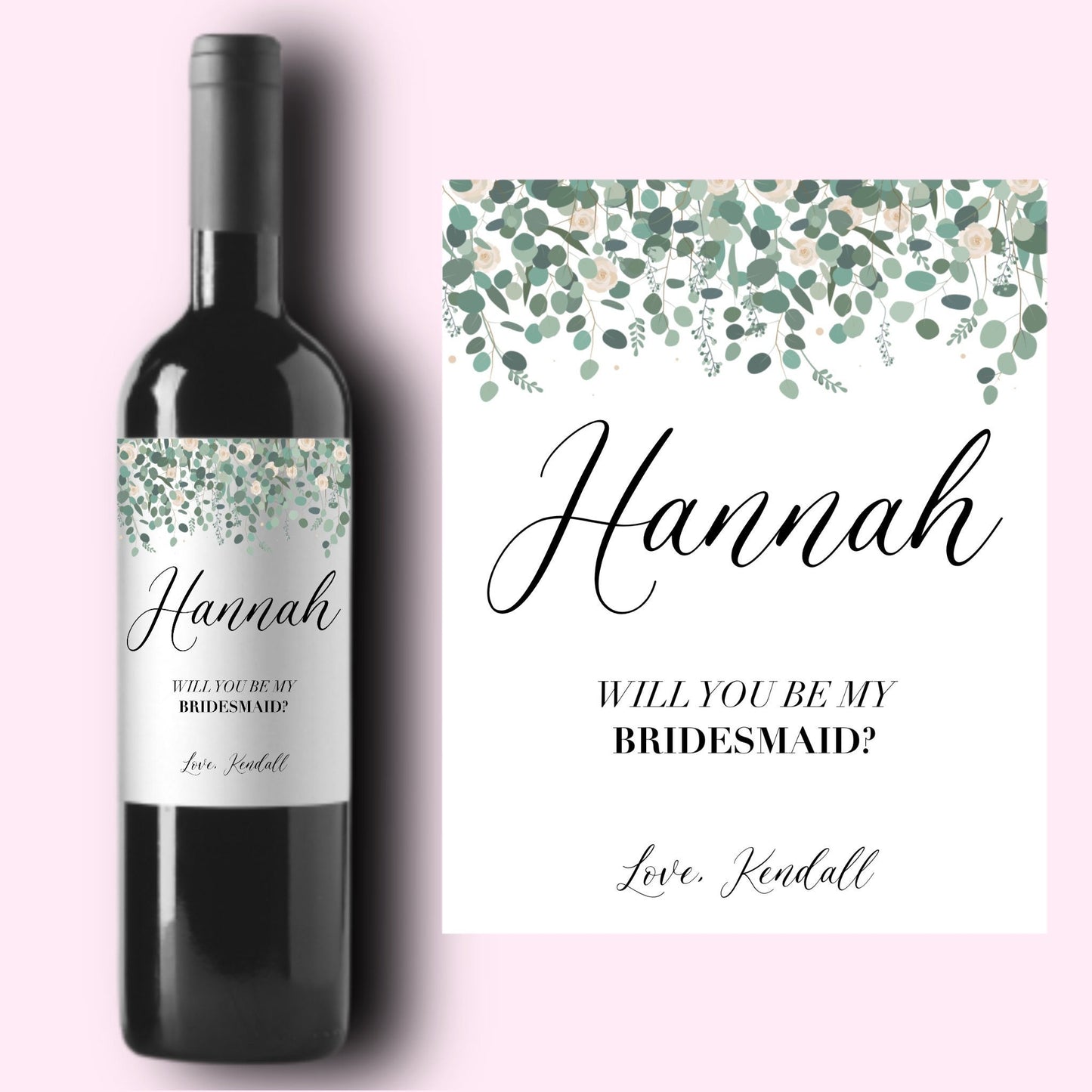 Bridesmaid Proposal Wine Labels | Personalized Maid of Honour | Will You Be My | Bridesmaid Gift | Wedding Party Gifts |