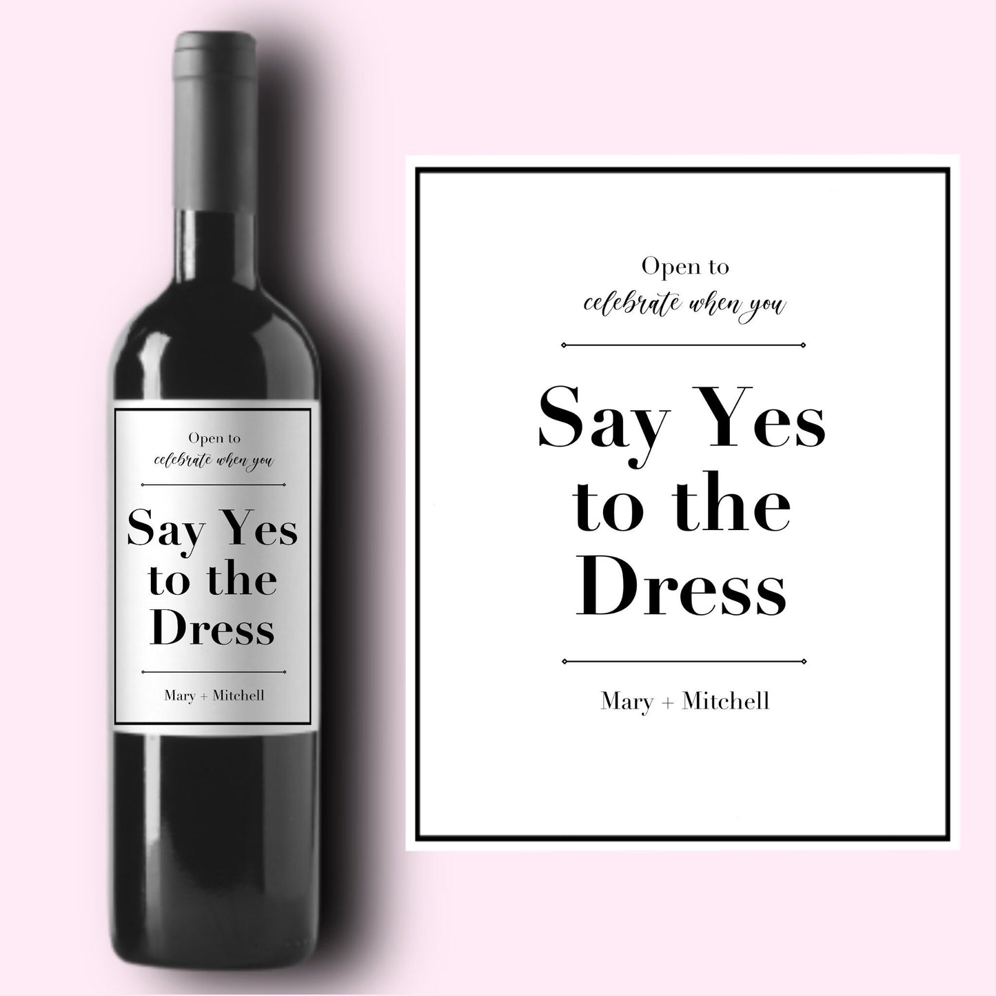 Milestone Wine Labels | Custom Wine Label Set for Engagement Gift | Wedding Planning | Getting Married Moments | Bride and Groom Gift |