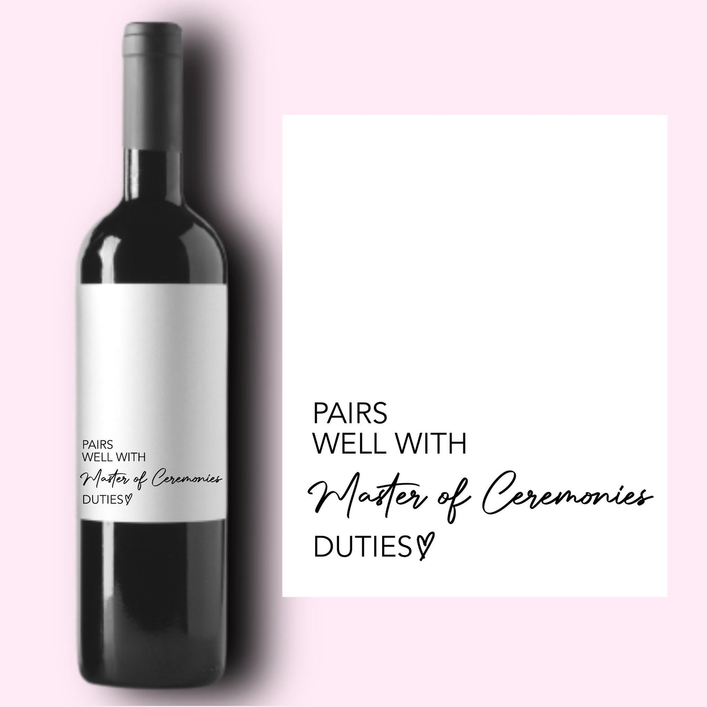 MC Gift | Master of Ceremonies Proposal | MC Wine Label | Mc Gift Idea | Gift for Wedding MC | Gift Idea for Master of Ceremonies |