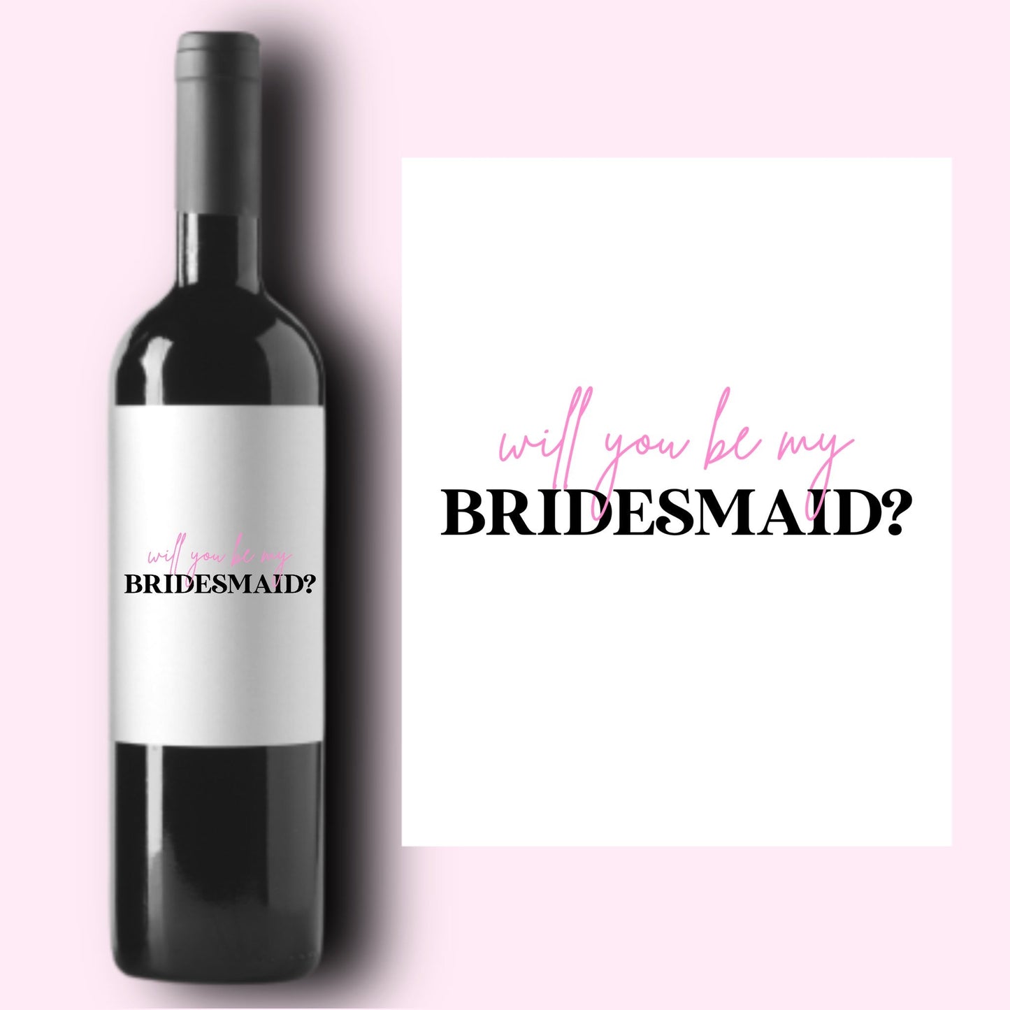 Will You Be My Bridesmaid | Bridesmaid Proposal | Maid of Honor Proposal | Personalized Wedding Wine Labels | Bridesmaid Candle Label Gift |