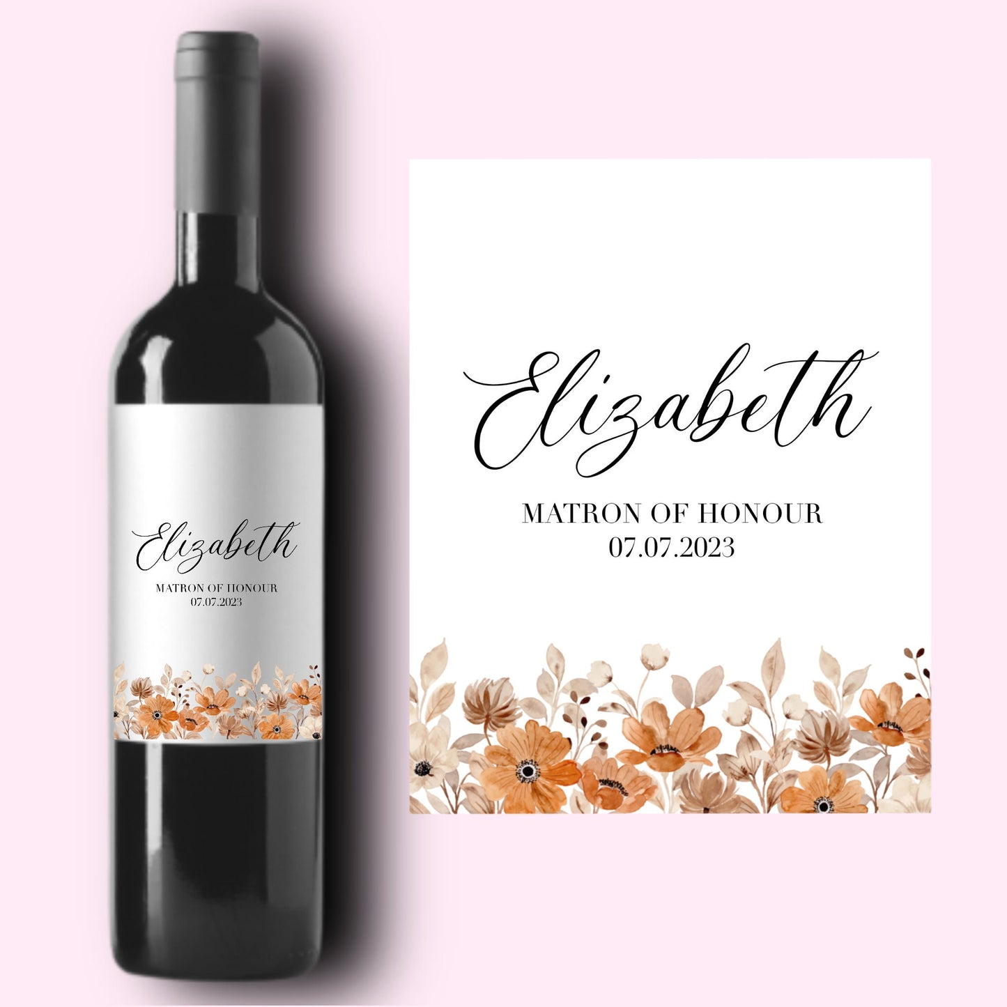 Bridesmaid Gifts | Bridesmaid Proposal | Will You Be My Bridesmaid Wine Label | Bridesmaid Card | Bridesmaid Box | Custom Bridesmaid Gift |