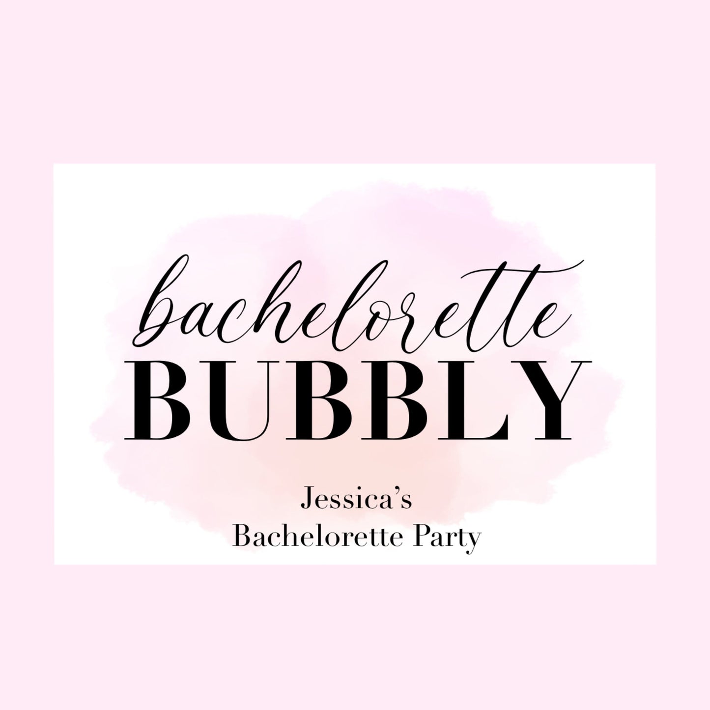 Mini Champagne Bottle Label | Bachelorette Party | Retro Hippie Blue Pink Rainbow | Personalized Wine Mini Champagne Labels