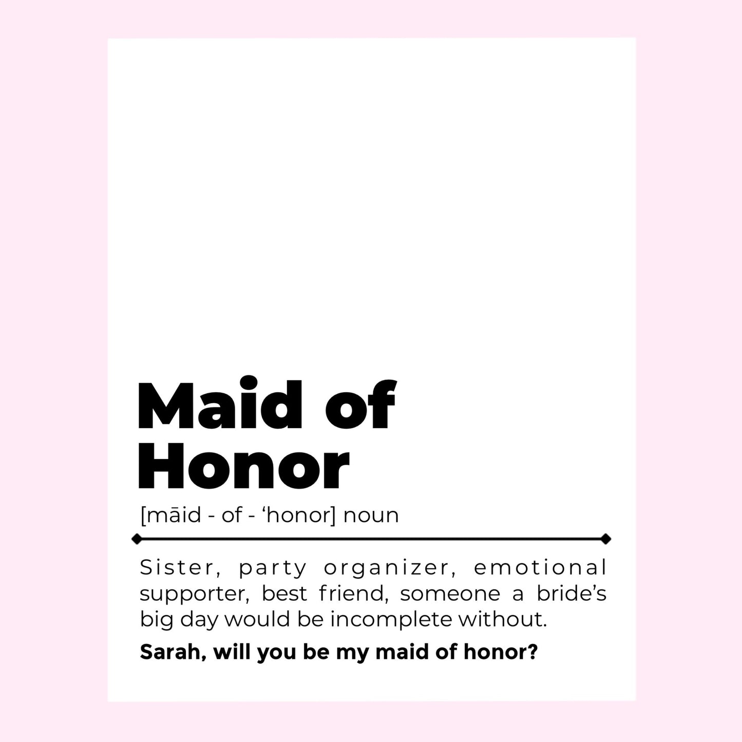Maid of Honor Proposal | Pairs Well With Maid of Honor Duties | Bridesmaid Proposal | Bridesmaid Duties | Bridesmaid Gift |