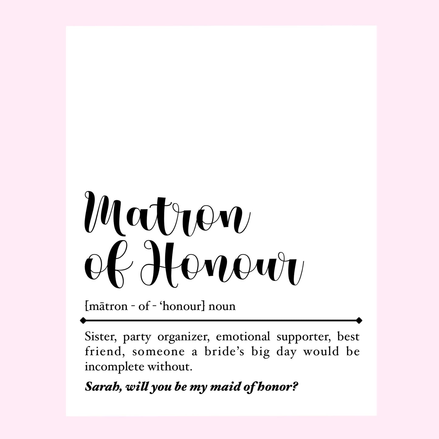 Maid of Honor Proposal | Pairs Well With Maid of Honor Duties | Bridesmaid Proposal | Bridesmaid Duties | Bridesmaid Gift |
