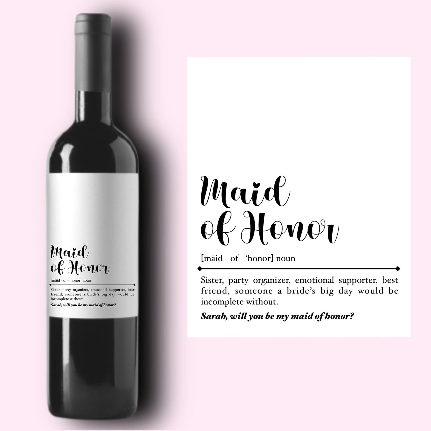 Maid of Honor Proposal | Pairs Well With Maid of Honor Duties | Bridesmaid Proposal | Bridesmaid Duties | Bridesmaid Gift |