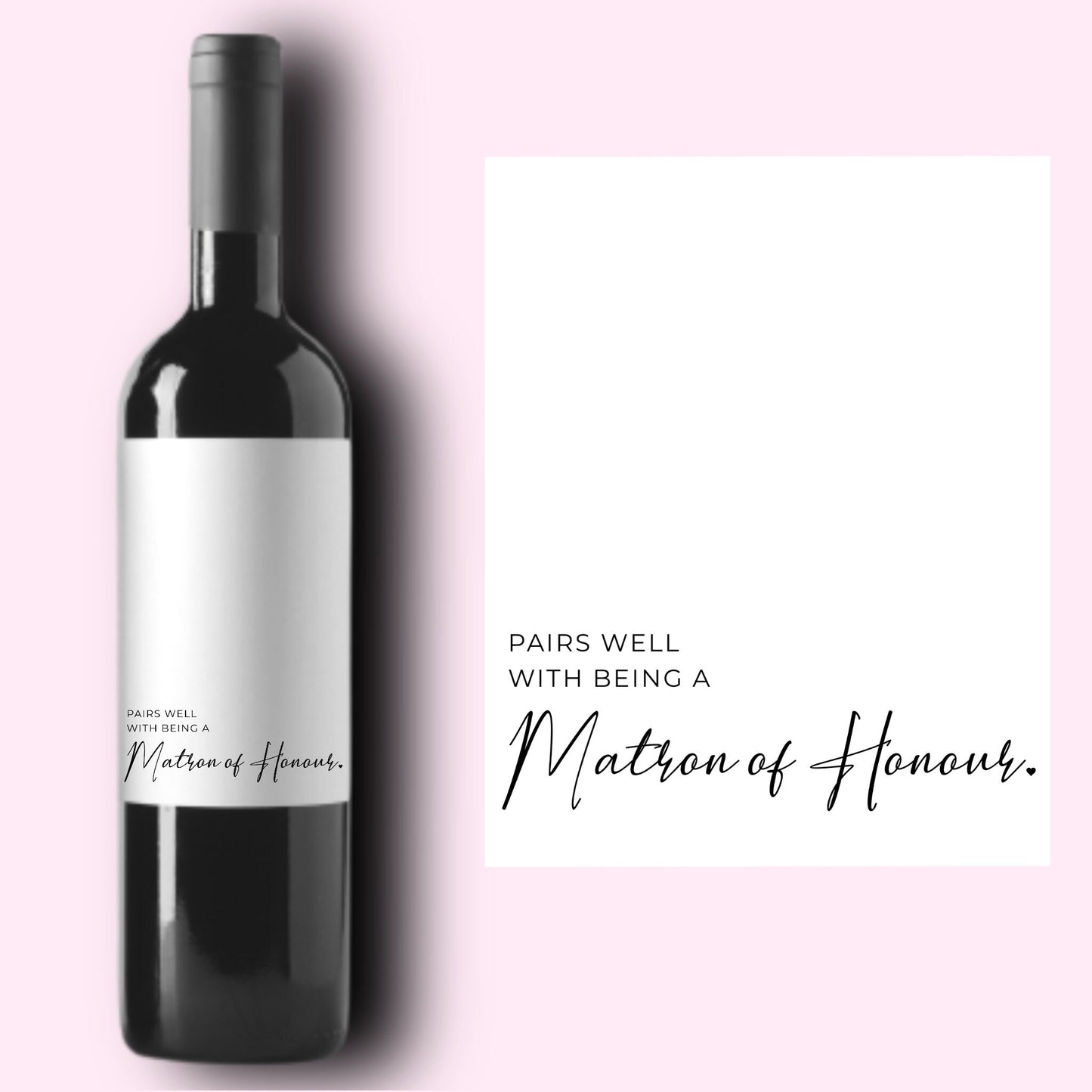 Printed Bridesmaid Proposal Wine Label | Glossy Wine or Champagne Label or Mini Champagne | Will You Be My Bridesmaid or Maid of Honor Gift