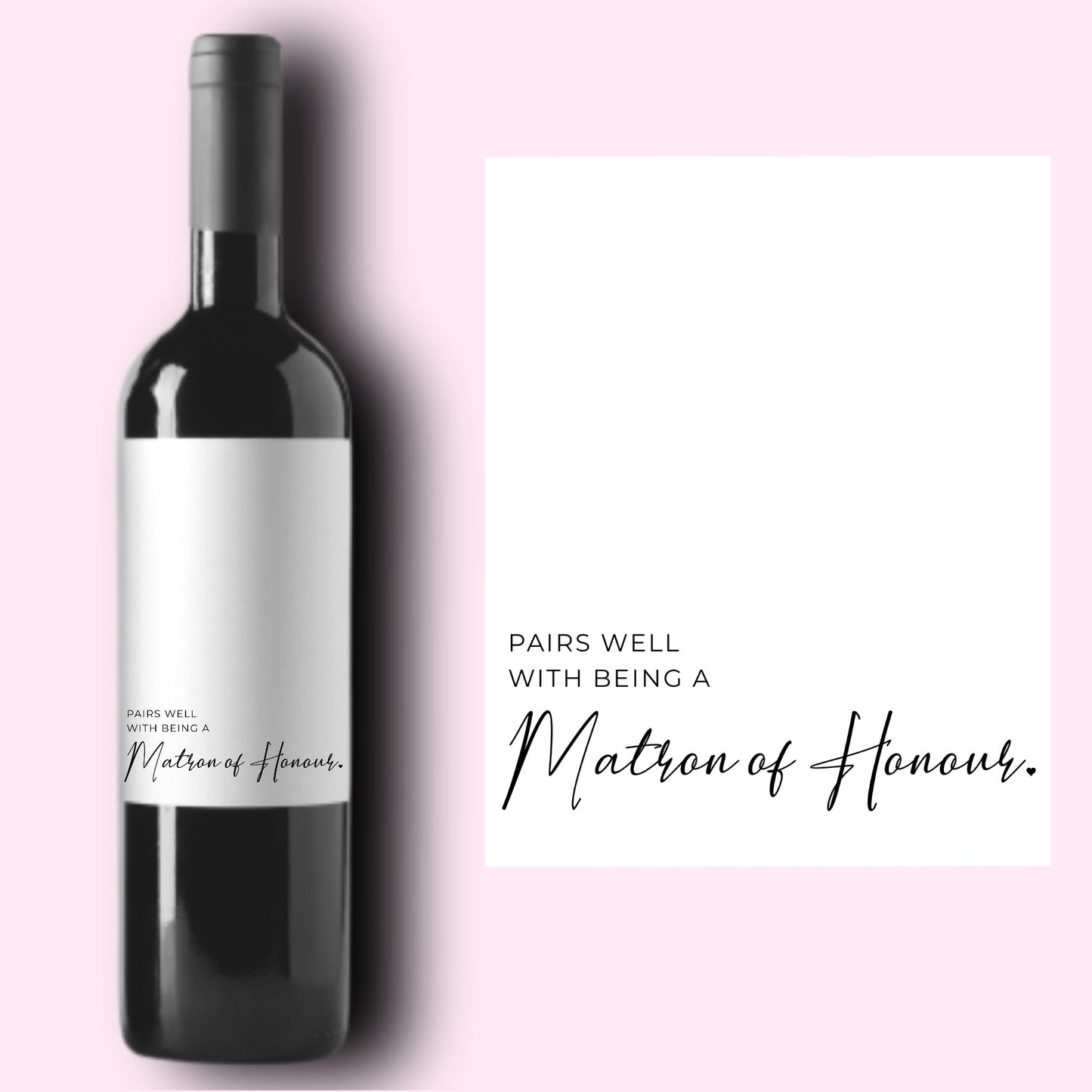 Printed Bridesmaid Proposal Wine Label | Glossy Wine or Champagne Label or Mini Champagne | Will You Be My Bridesmaid or Maid of Honor Gift