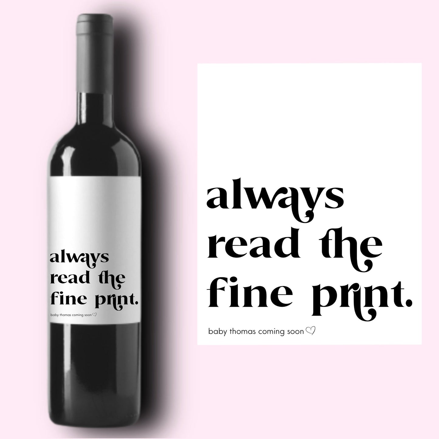 Baby Announcement Wine Labels * Personalized Pregnancy Announcement * Pairs Well With Being Grandparents * Gift for Aunt * Gift for Uncle *