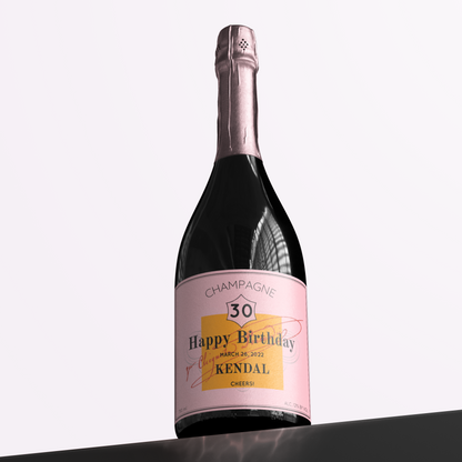 Veuve Clicquot Birthday Champagne Label